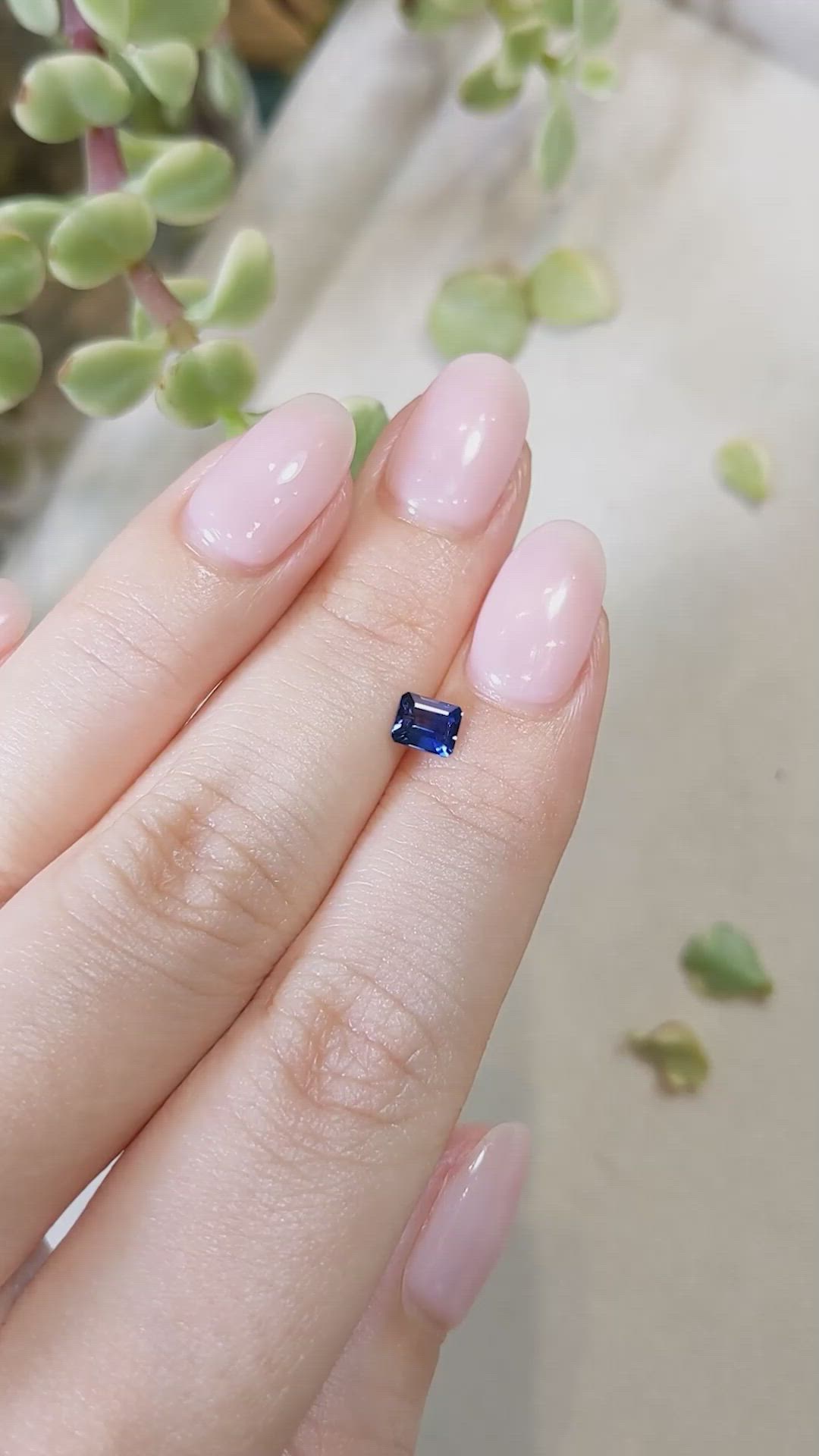 0.62 Ct. Blue Sapphire from Thailand Size Video
