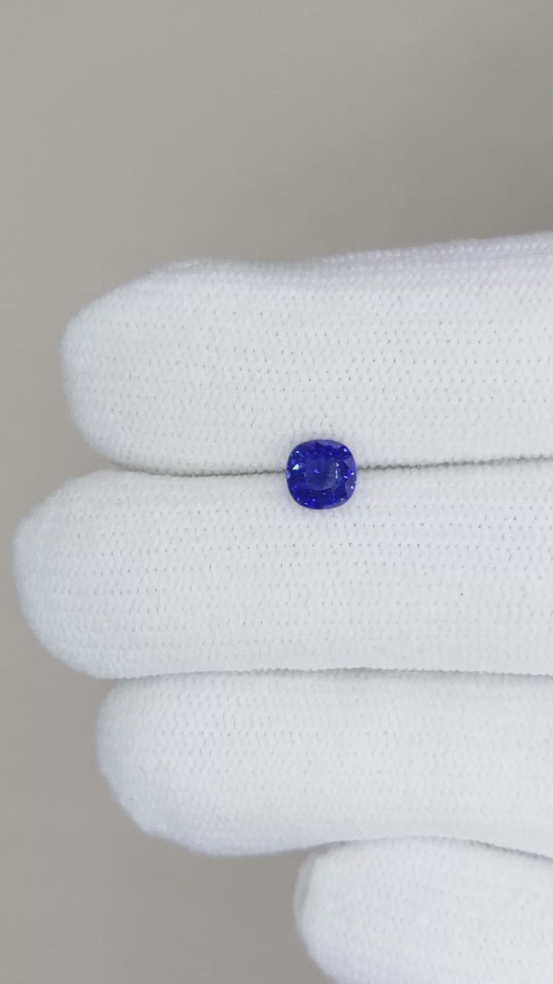 0.58 Ct. Blue Sapphire from Ceylon (Sri Lanka) Size Video