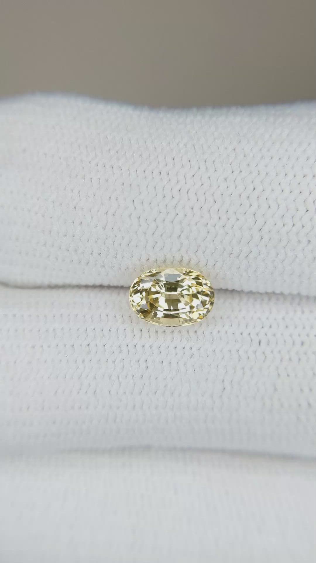 1.26 Ct. Yellow Sapphire from Ceylon (Sri Lanka) Size Video