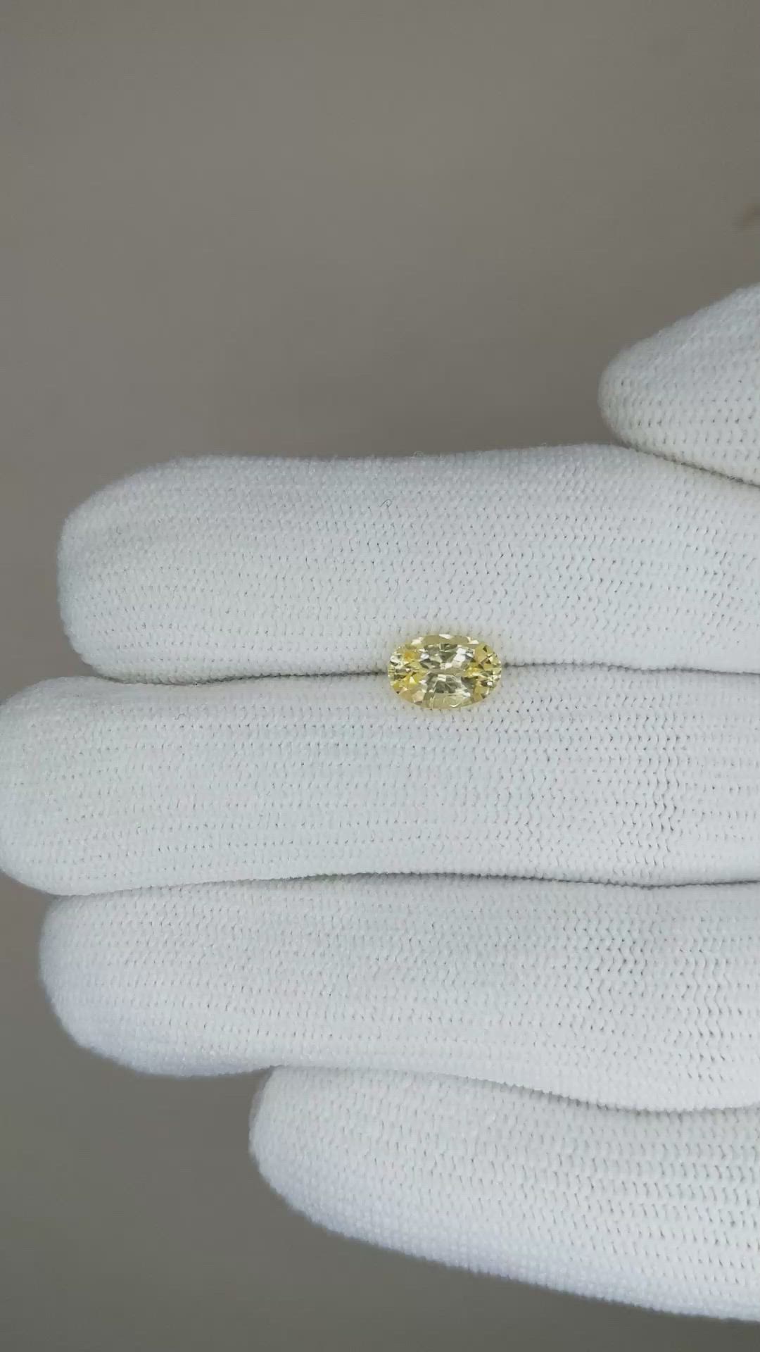 1.18 Ct. Yellow Sapphire from Ceylon (Sri Lanka) Size Video