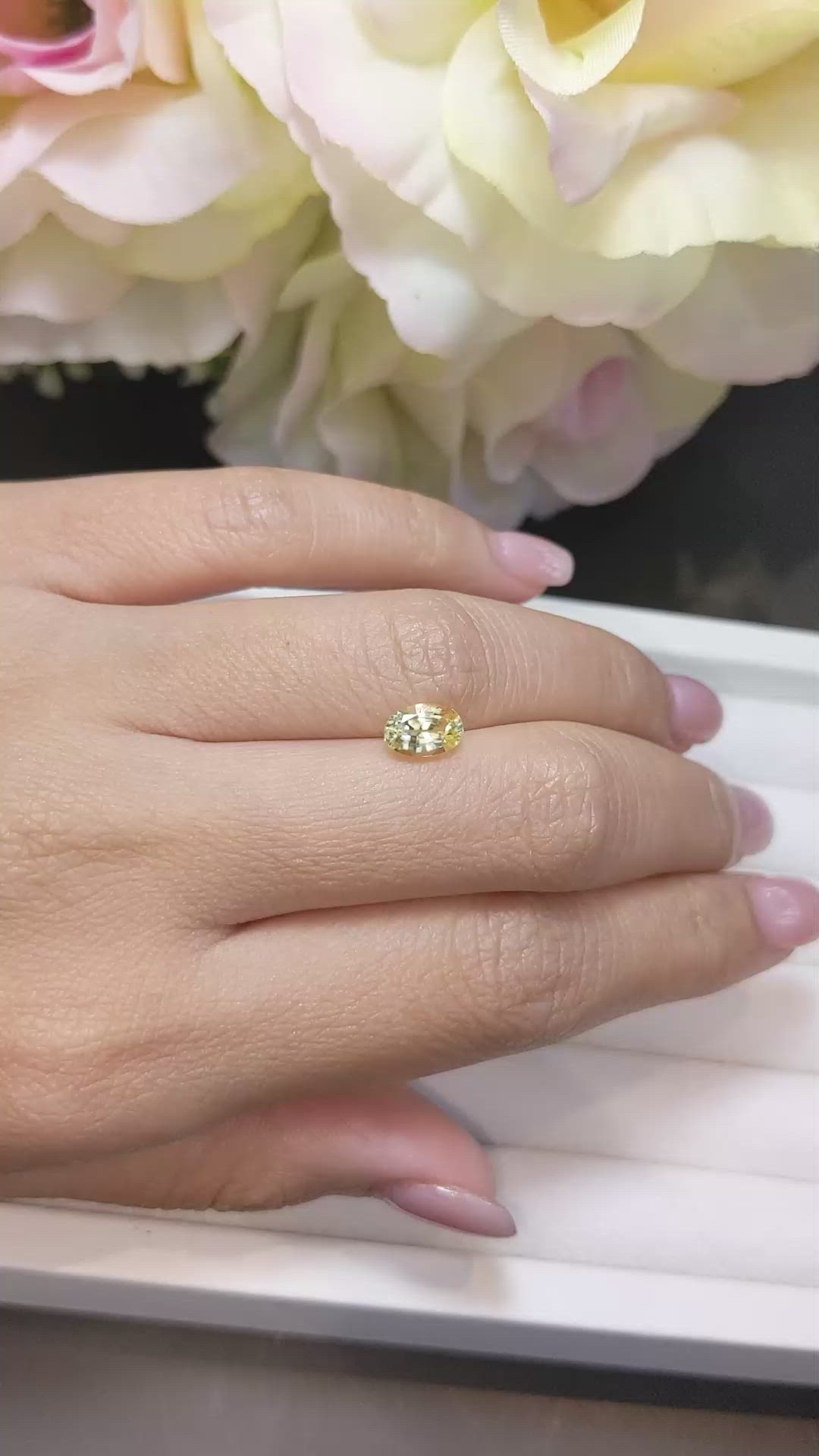 1.18 Ct. Yellow Sapphire from Ceylon (Sri Lanka) Size Video