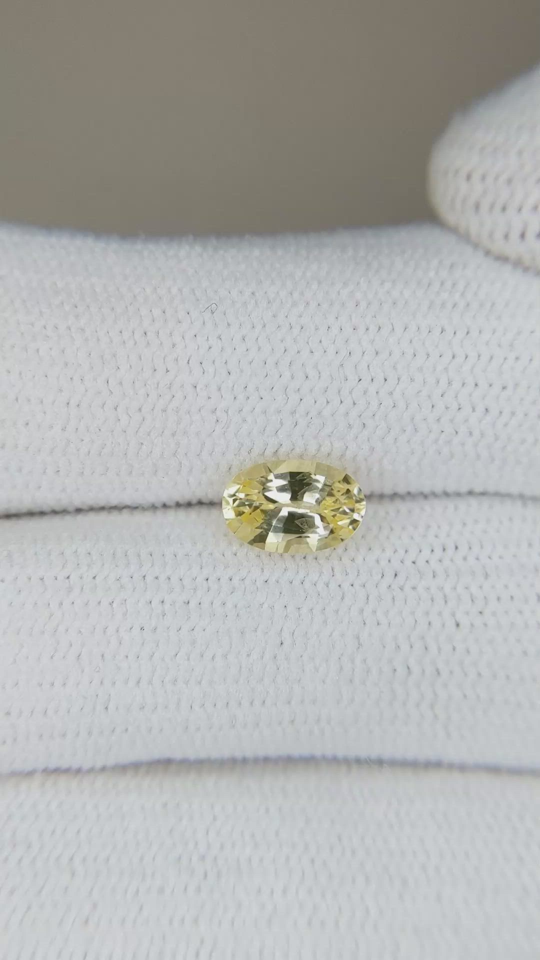 1.18 Ct. Yellow Sapphire from Ceylon (Sri Lanka) Size Video