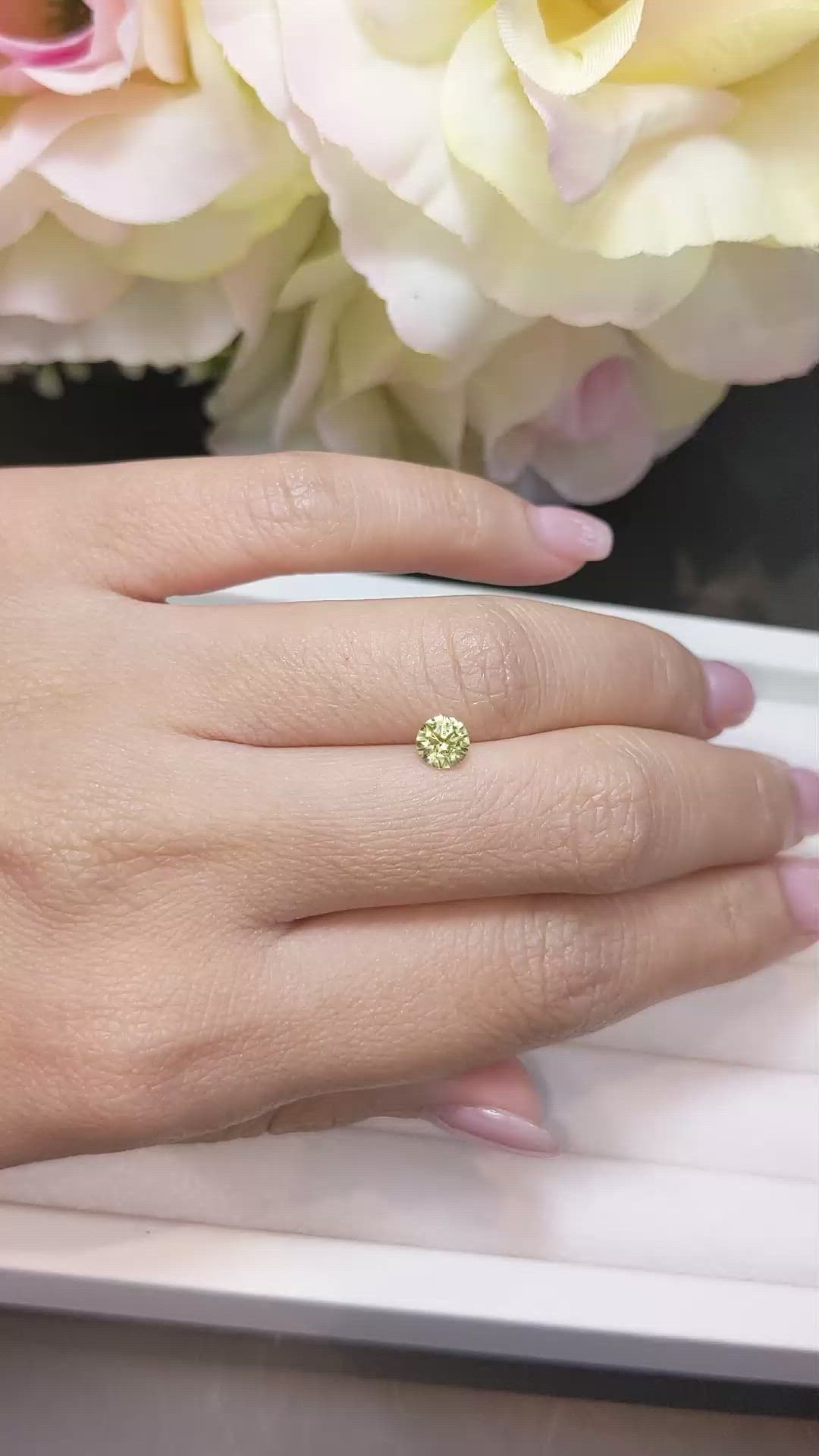 0.58 Ct. Yellow Sapphire from Ceylon (Sri Lanka) Size Video