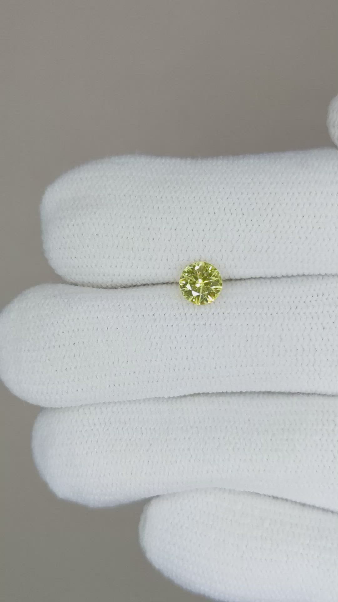 0.58 Ct. Yellow Sapphire from Ceylon (Sri Lanka) Size Video