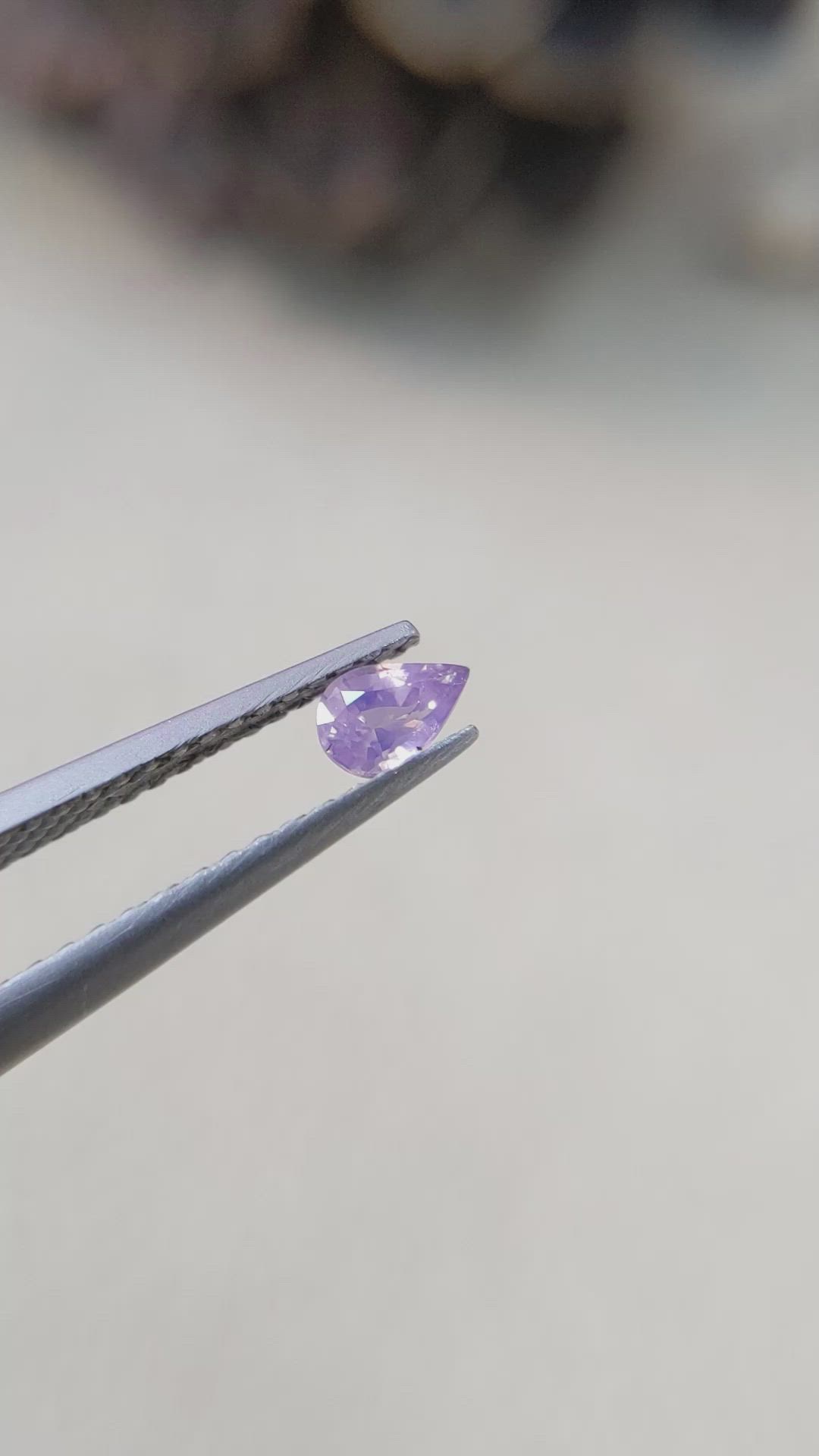 0.24 Ct. Purple Sapphire from Ceylon (Sri Lanka) Size Video