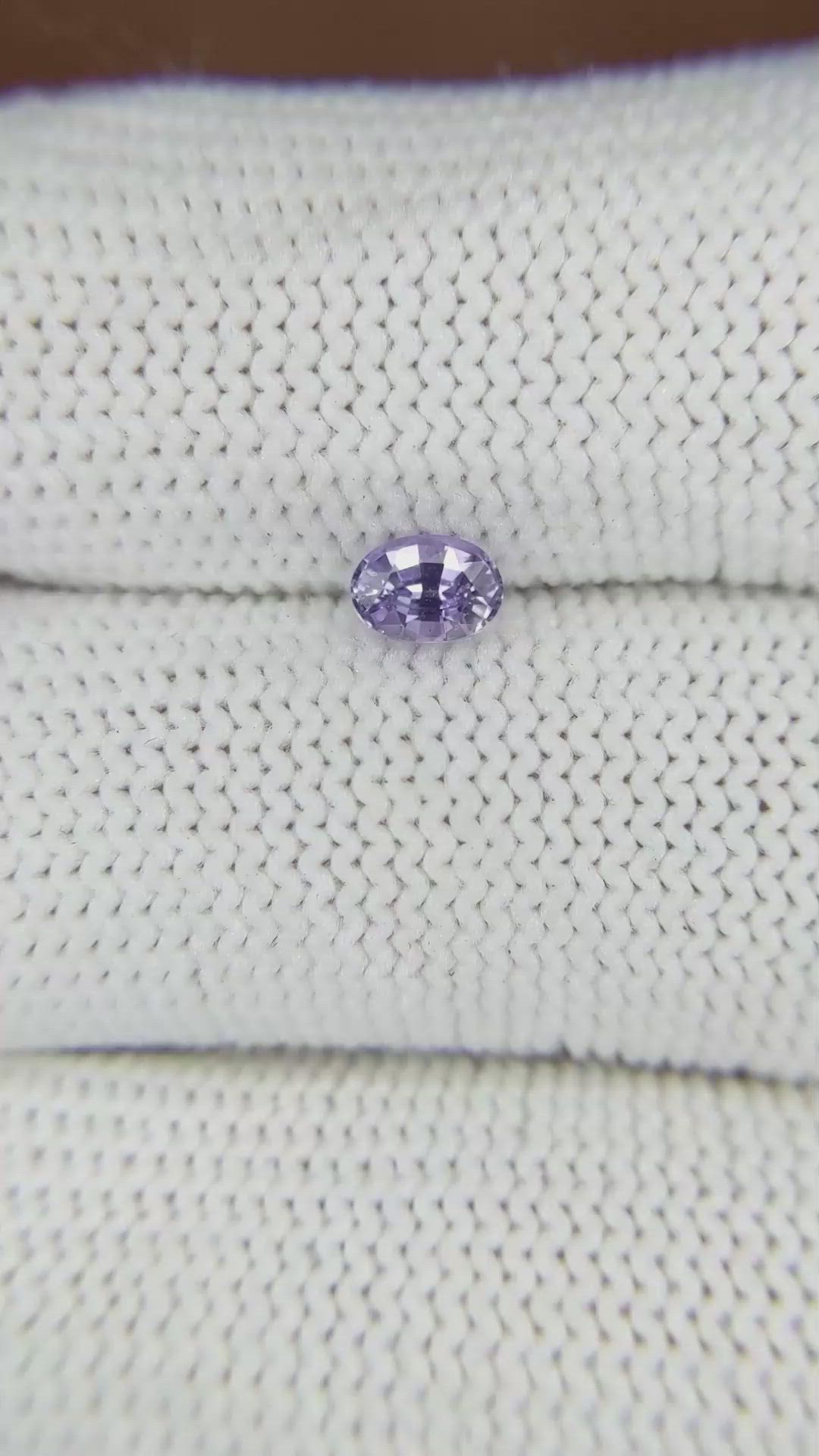 0.42 Ct. Purple Sapphire from Ceylon (Sri Lanka) Size Video
