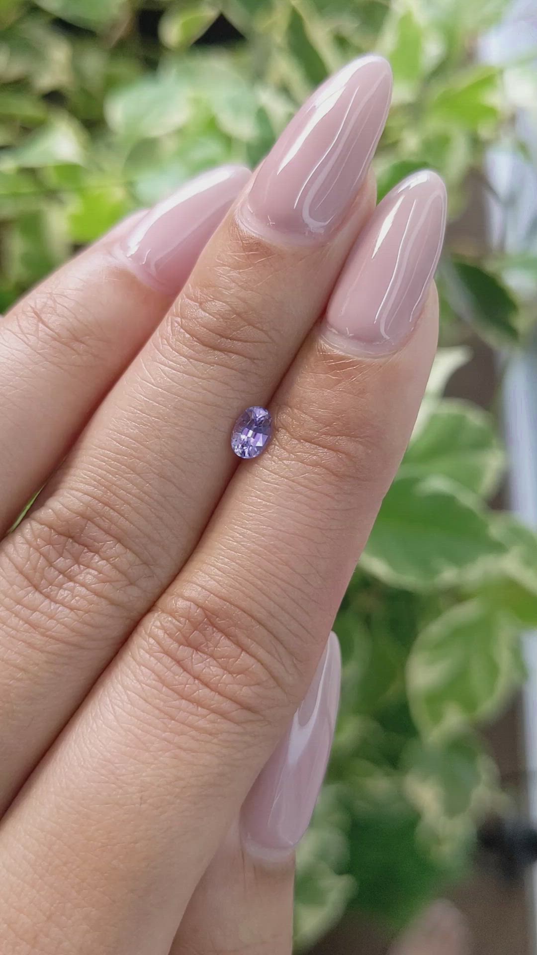 0.42 Ct. Purple Sapphire from Ceylon (Sri Lanka) Size Video