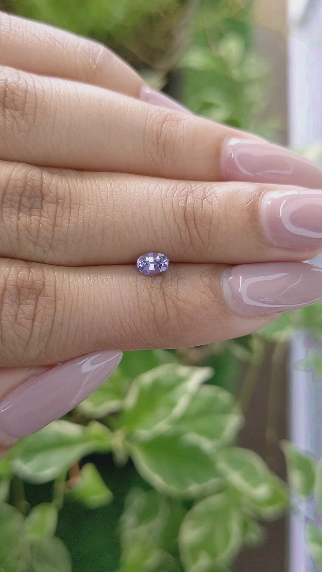 0.42 Ct. Purple Sapphire from Ceylon (Sri Lanka) Size Video