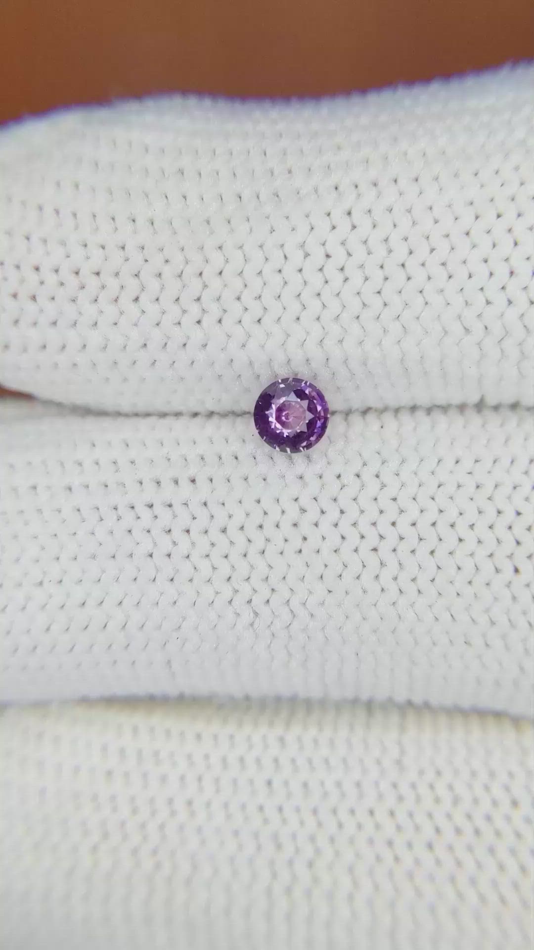 0.34 Ct. Purple Sapphire from Ceylon (Sri Lanka) Size Video