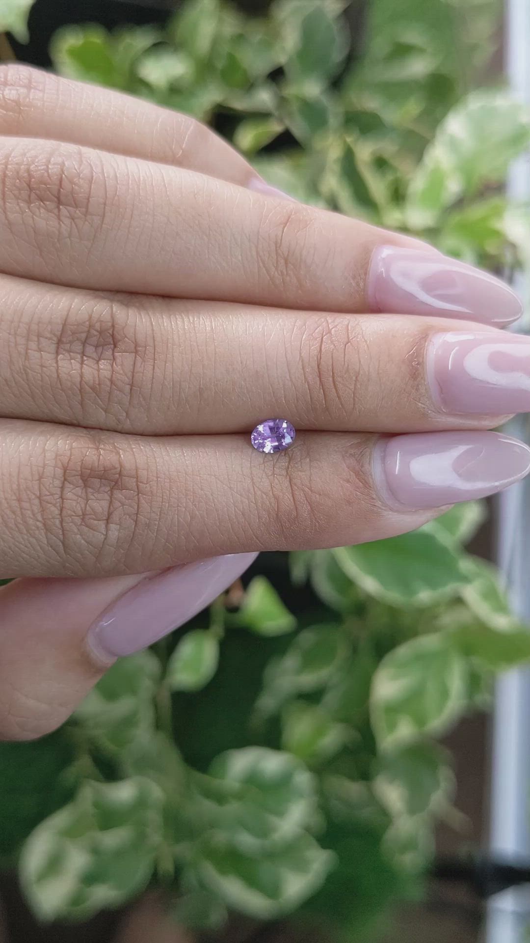 0.33 Ct. Purple Sapphire from Ceylon (Sri Lanka) Size Video