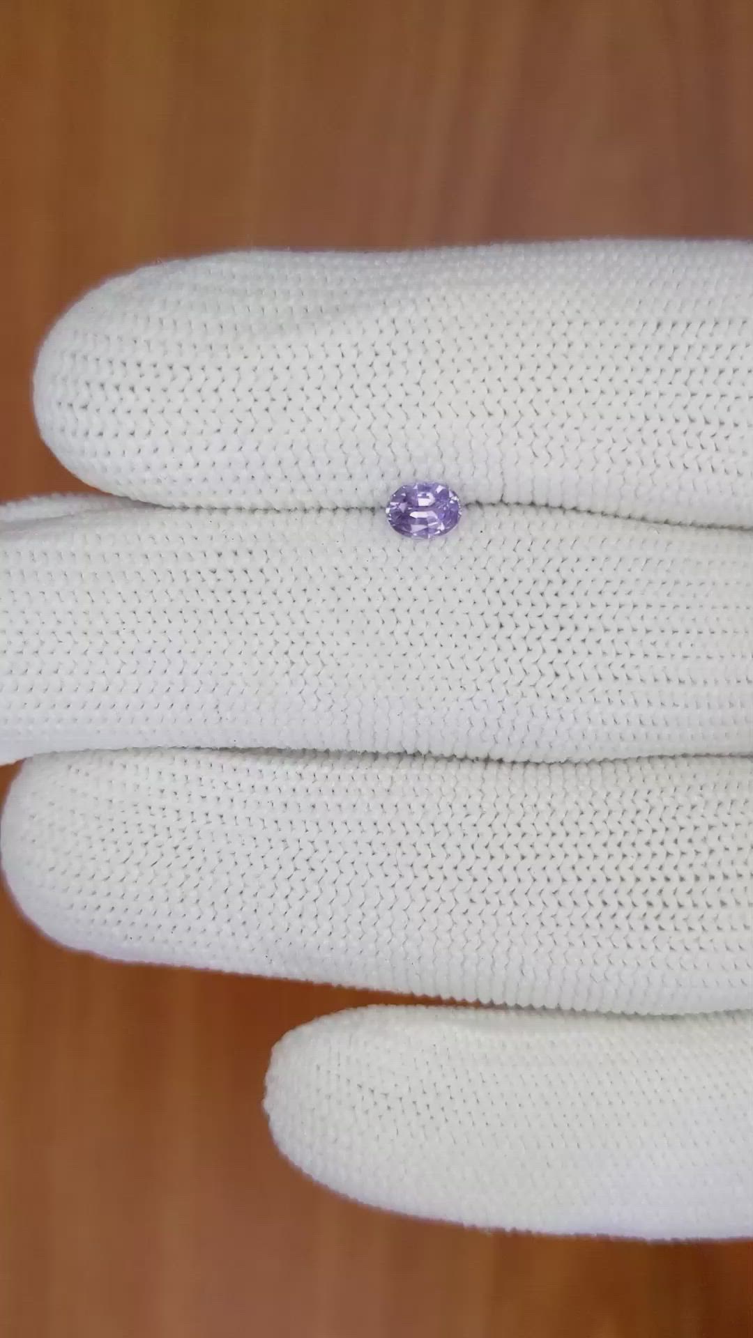 0.33 Ct. Purple Sapphire from Ceylon (Sri Lanka) Size Video