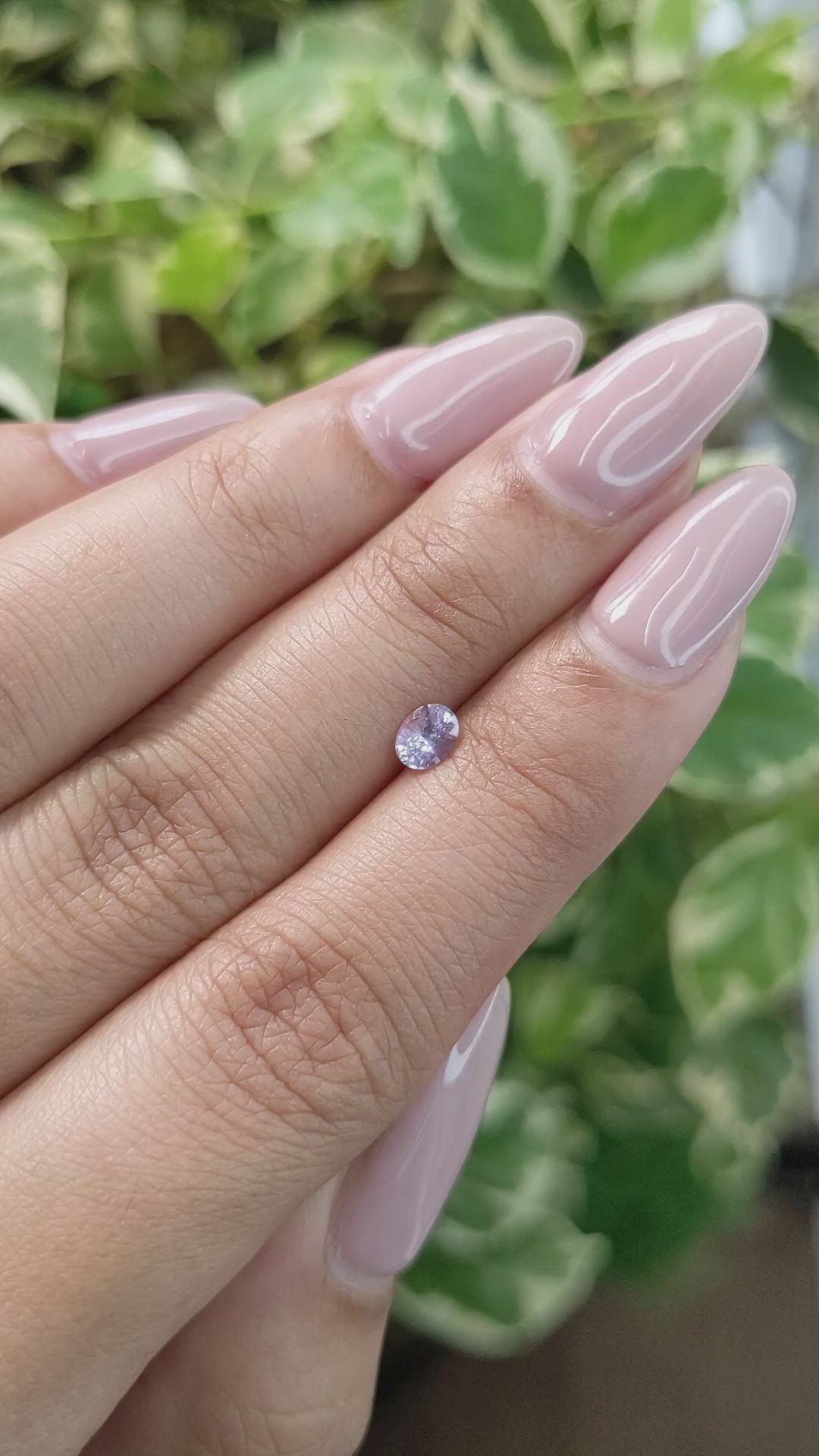0.37 Ct. Violet Sapphire from Ceylon (Sri Lanka) Size Video