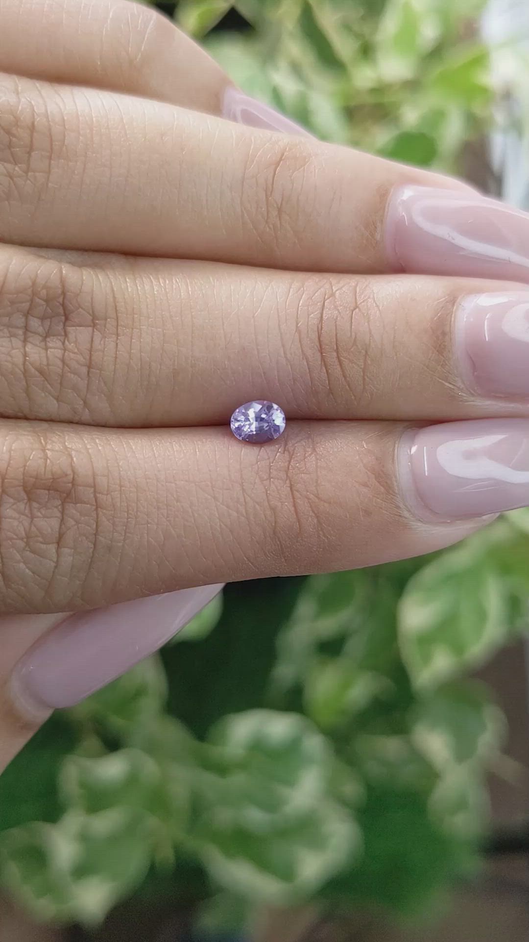 0.37 Ct. Violet Sapphire from Ceylon (Sri Lanka) Size Video