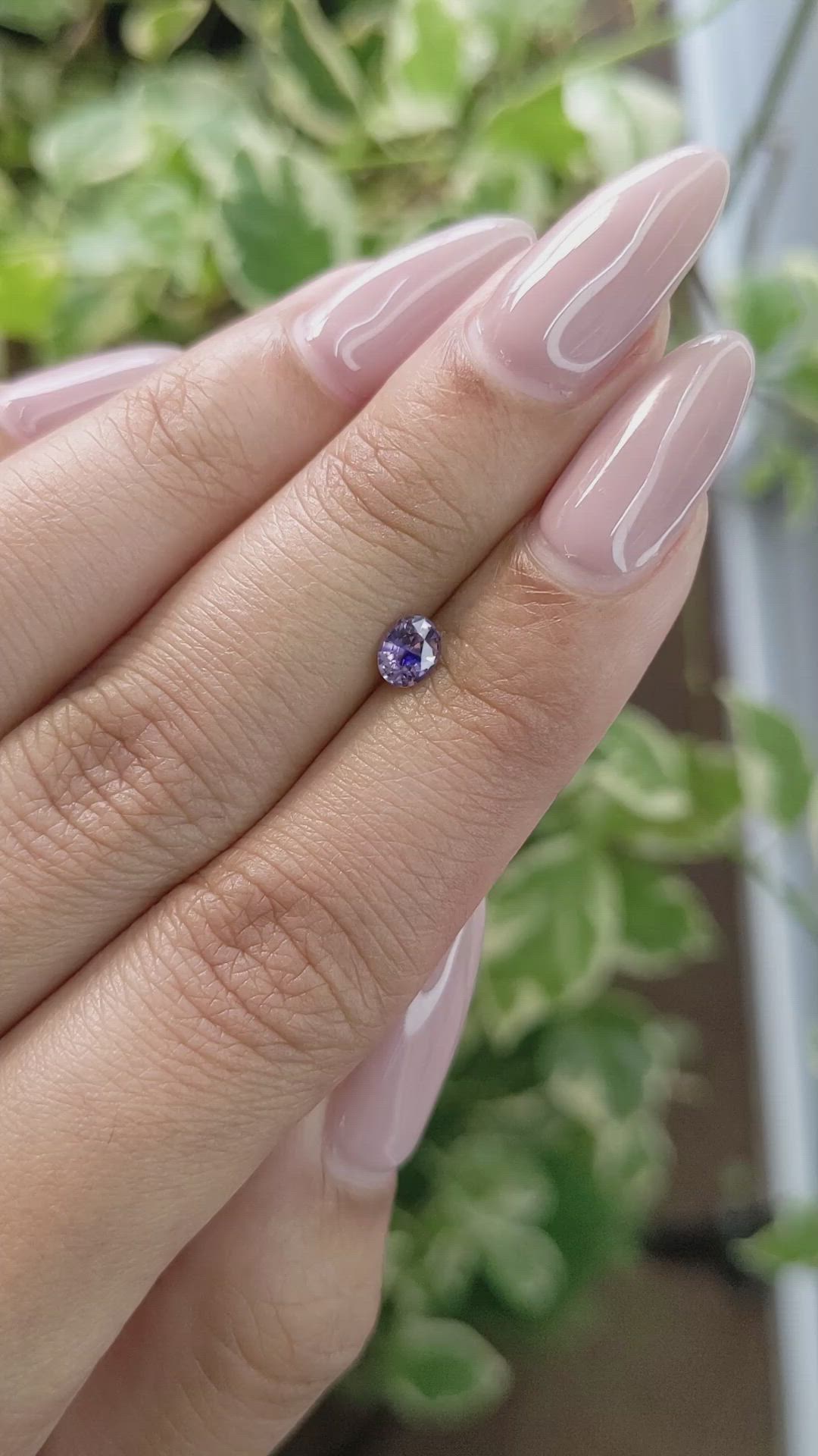 0.37 Ct. Bi Color Sapphire from Ceylon (Sri Lanka) Size Video