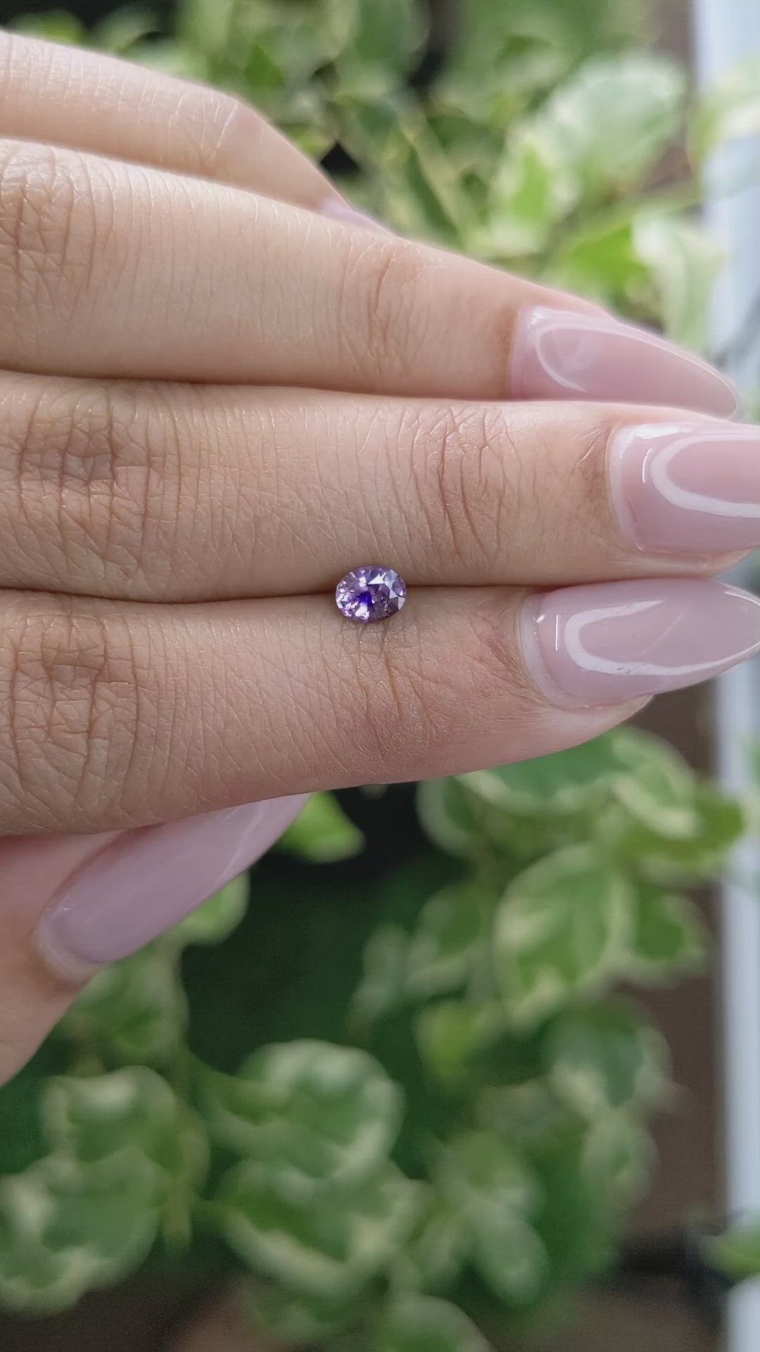 0.37 Ct. Bi Color Sapphire from Ceylon (Sri Lanka) Size Video