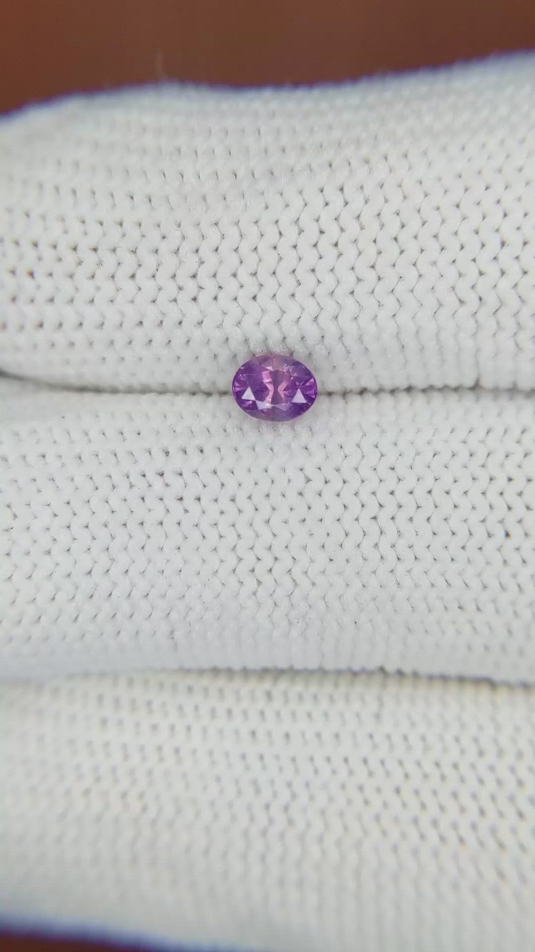 0.39 Ct. Purple Sapphire from Ceylon (Sri Lanka) Size Video