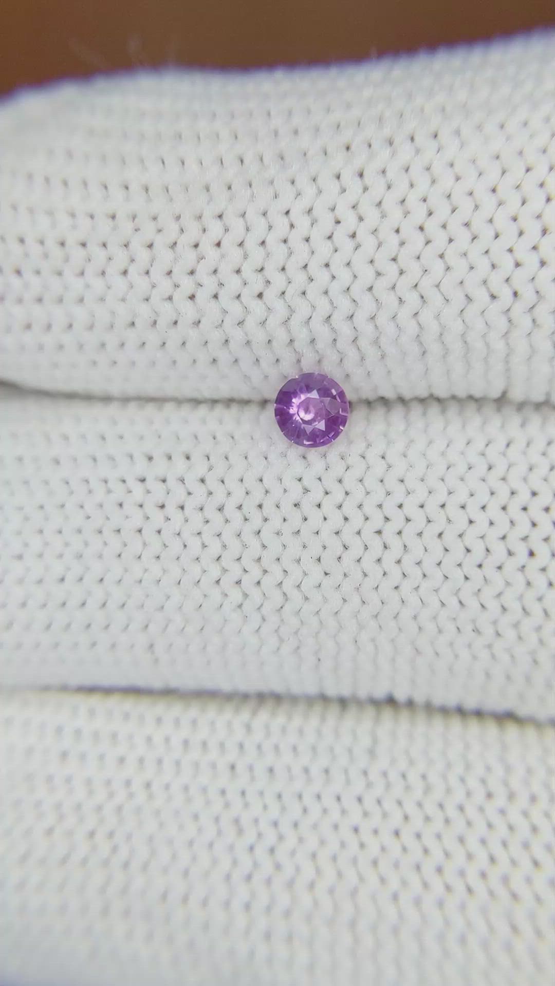 0.23 Ct. Purple Sapphire from Ceylon (Sri Lanka) Size Video