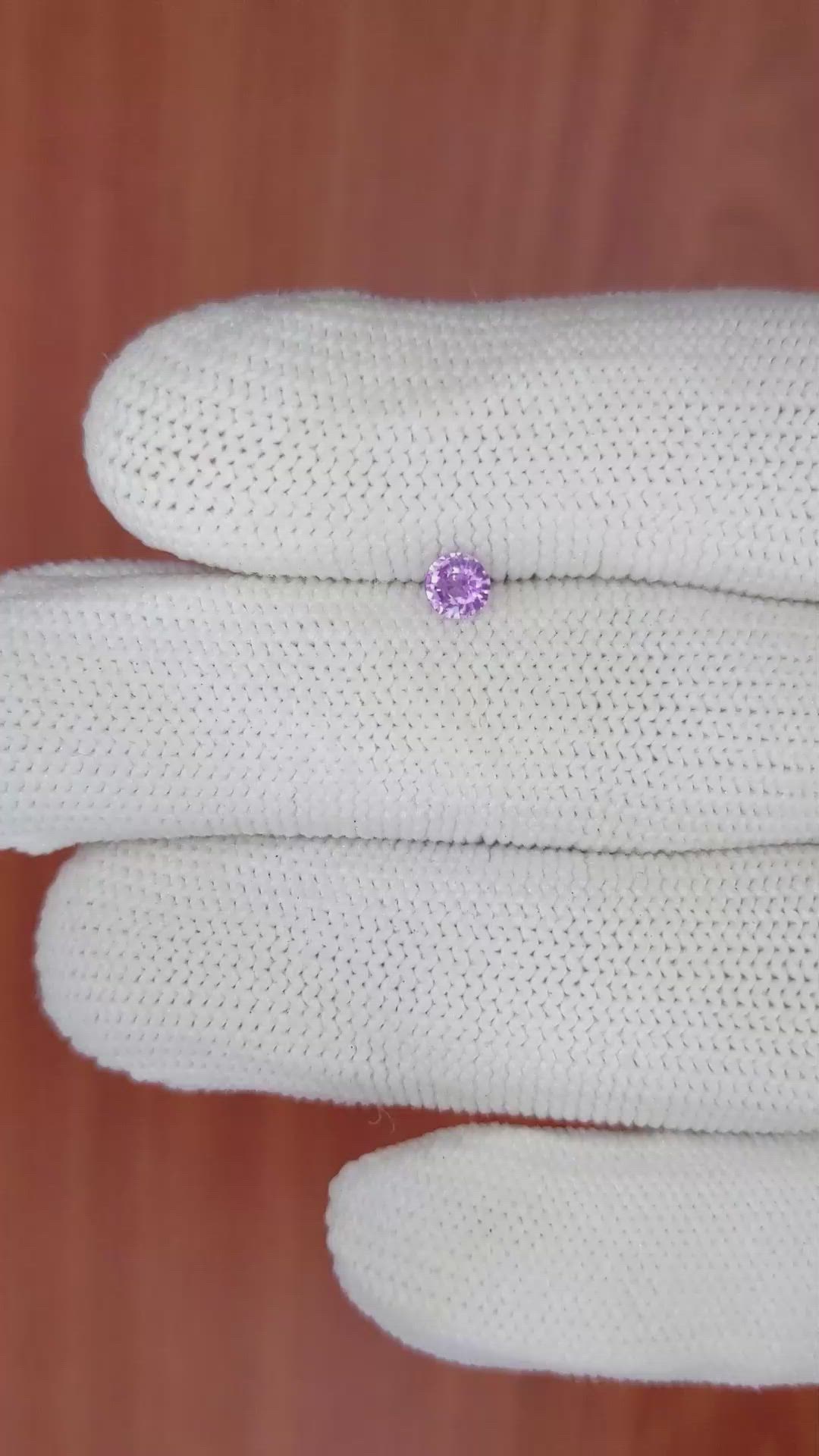 0.23 Ct. Purple Sapphire from Ceylon (Sri Lanka) Size Video