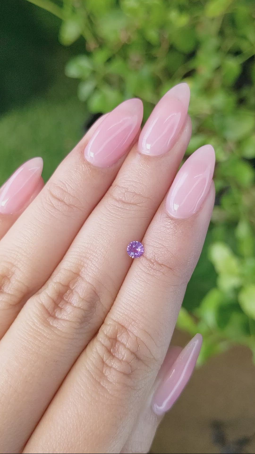 0.23 Ct. Purple Sapphire from Ceylon (Sri Lanka) Size Video