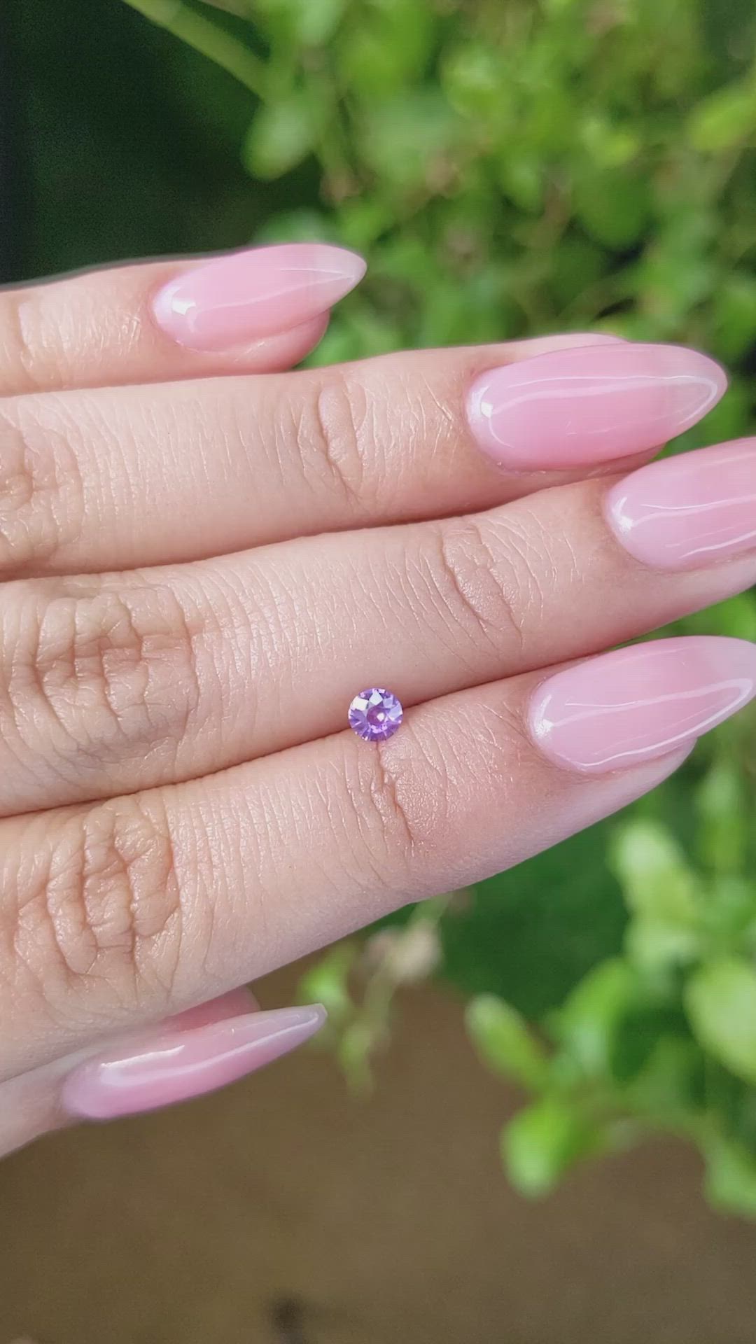 0.23 Ct. Purple Sapphire from Ceylon (Sri Lanka) Size Video