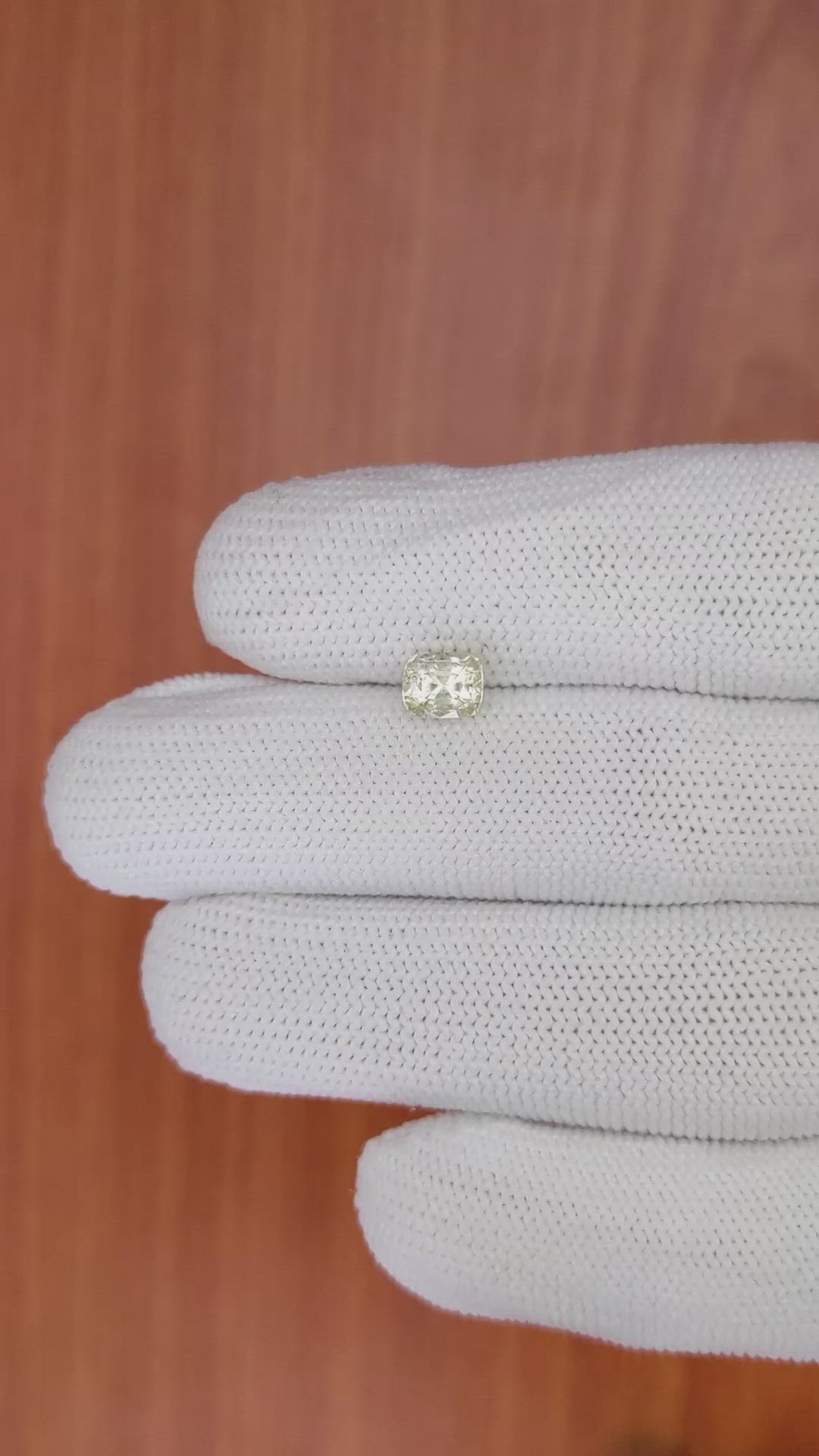 1.29 Ct. Yellow Sapphire from Ceylon (Sri Lanka) Size Video