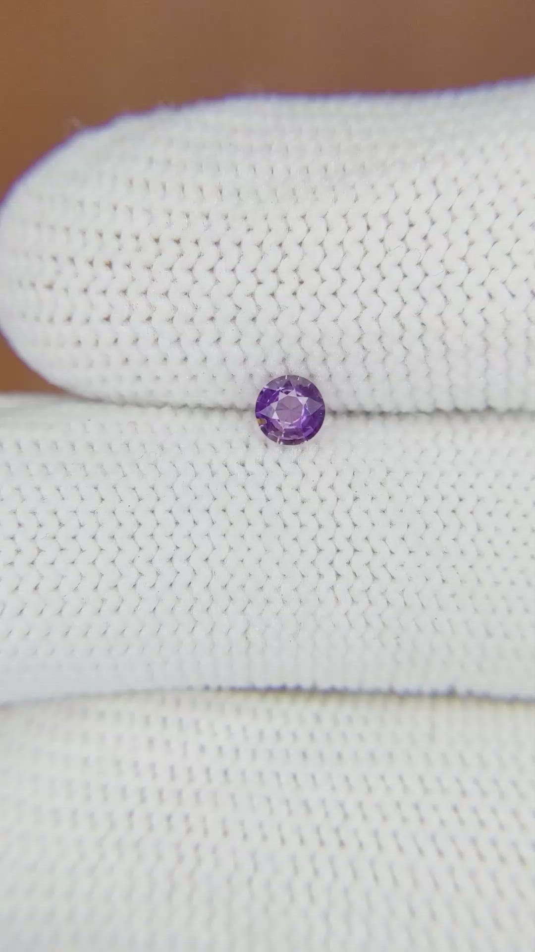 0.22 Ct. Purple Sapphire from Ceylon (Sri Lanka) Size Video
