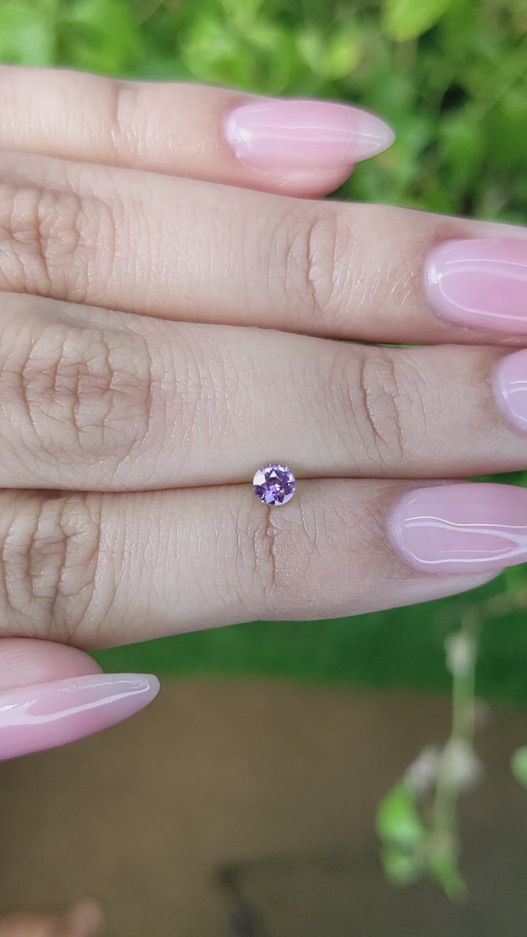 0.29 Ct. Purple Sapphire from Ceylon (Sri Lanka) Size Video