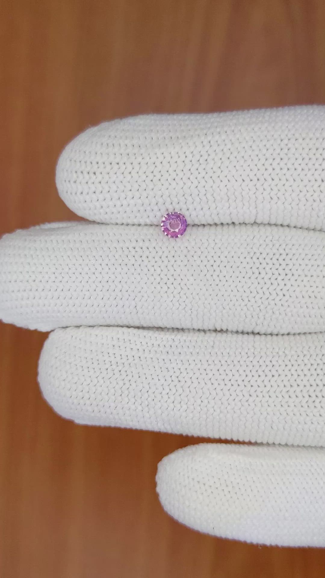 0.24 Ct. Pink Sapphire from Ceylon (Sri Lanka) Size Video