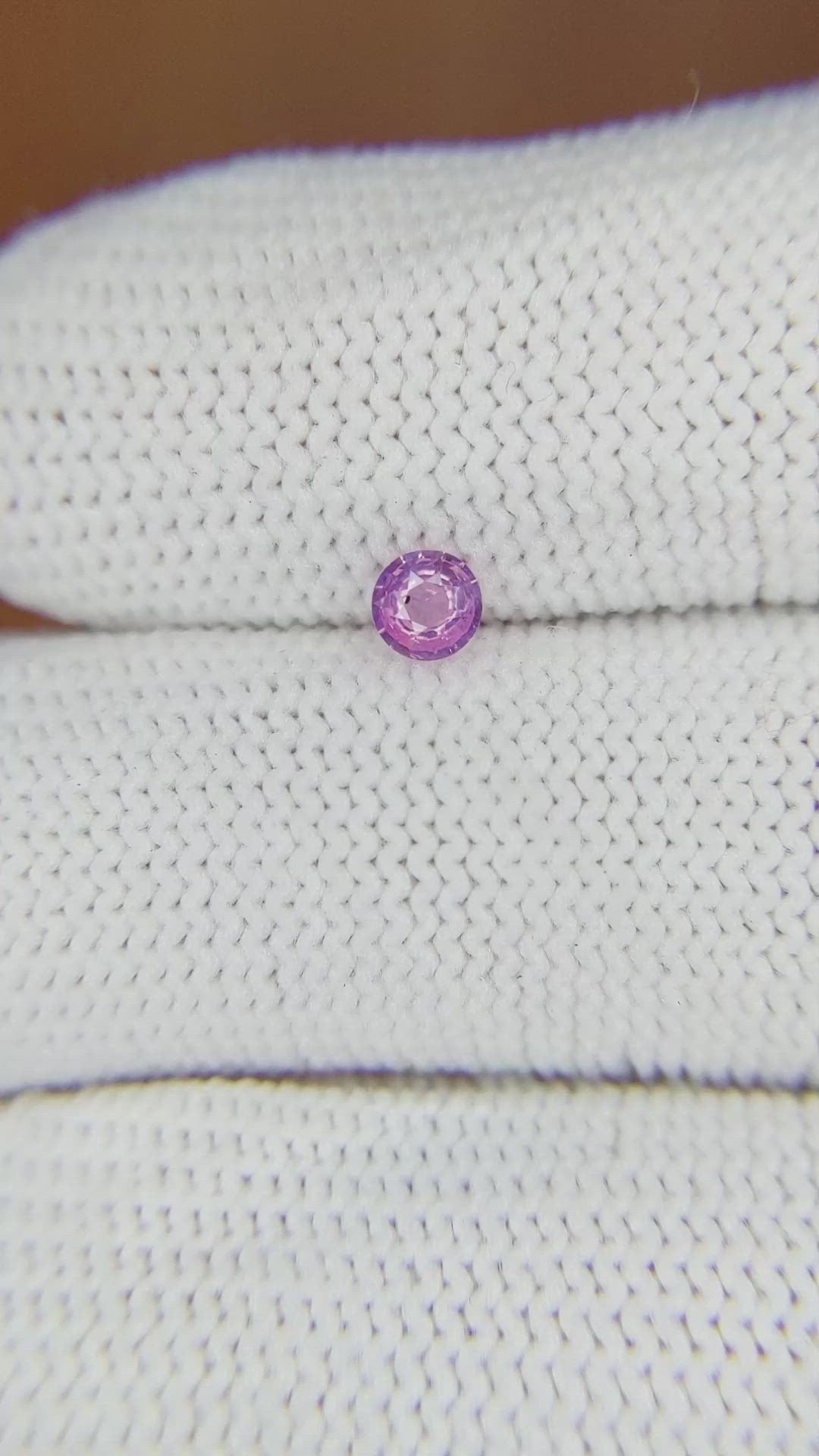 0.24 Ct. Pink Sapphire from Ceylon (Sri Lanka) Size Video