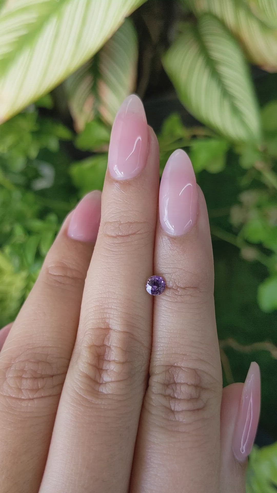 0.36 Ct. Purple Sapphire from Ceylon (Sri Lanka) Size Video
