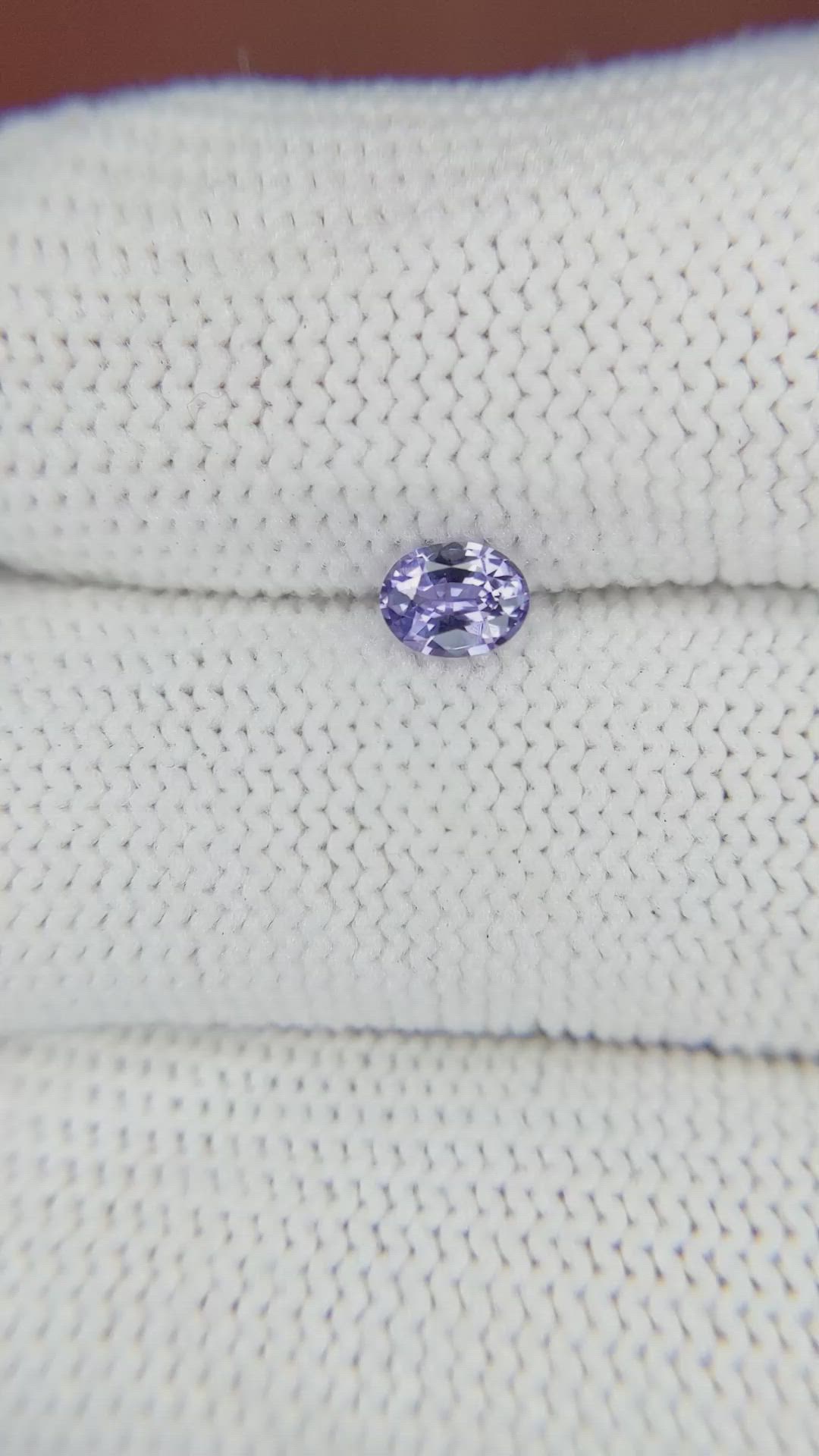0.35 Ct. Violet Sapphire from Ceylon (Sri Lanka) Size Video