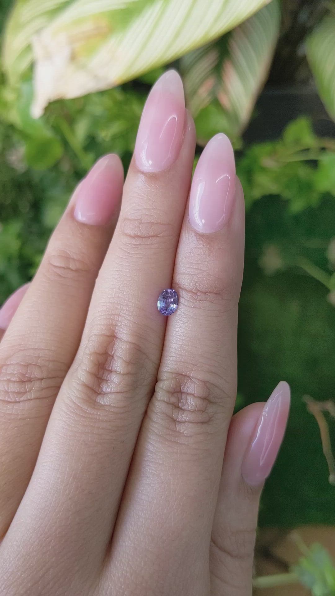0.35 Ct. Violet Sapphire from Ceylon (Sri Lanka) Size Video