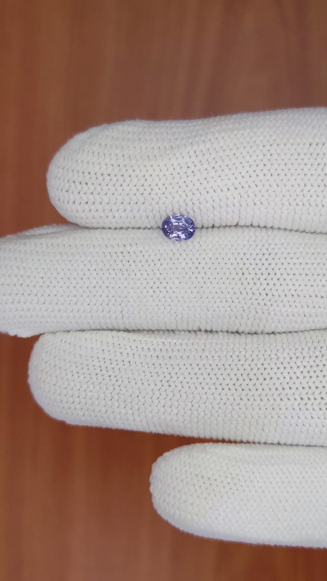 0.35 Ct. Violet Sapphire from Ceylon (Sri Lanka) Size Video