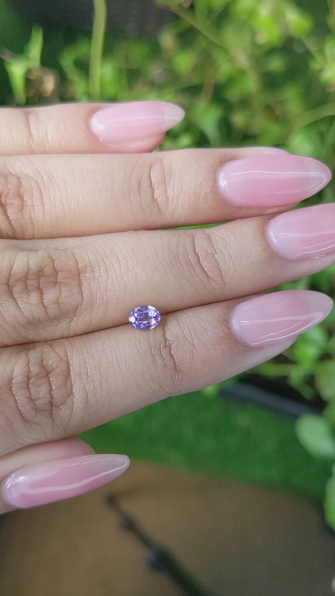 0.35 Ct. Violet Sapphire from Ceylon (Sri Lanka) Size Video
