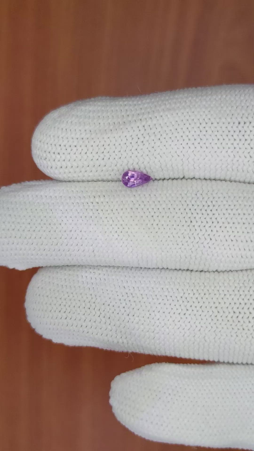 0.33 Ct. Pinkish Purple Sapphire from Ceylon (Sri Lanka) Size Video