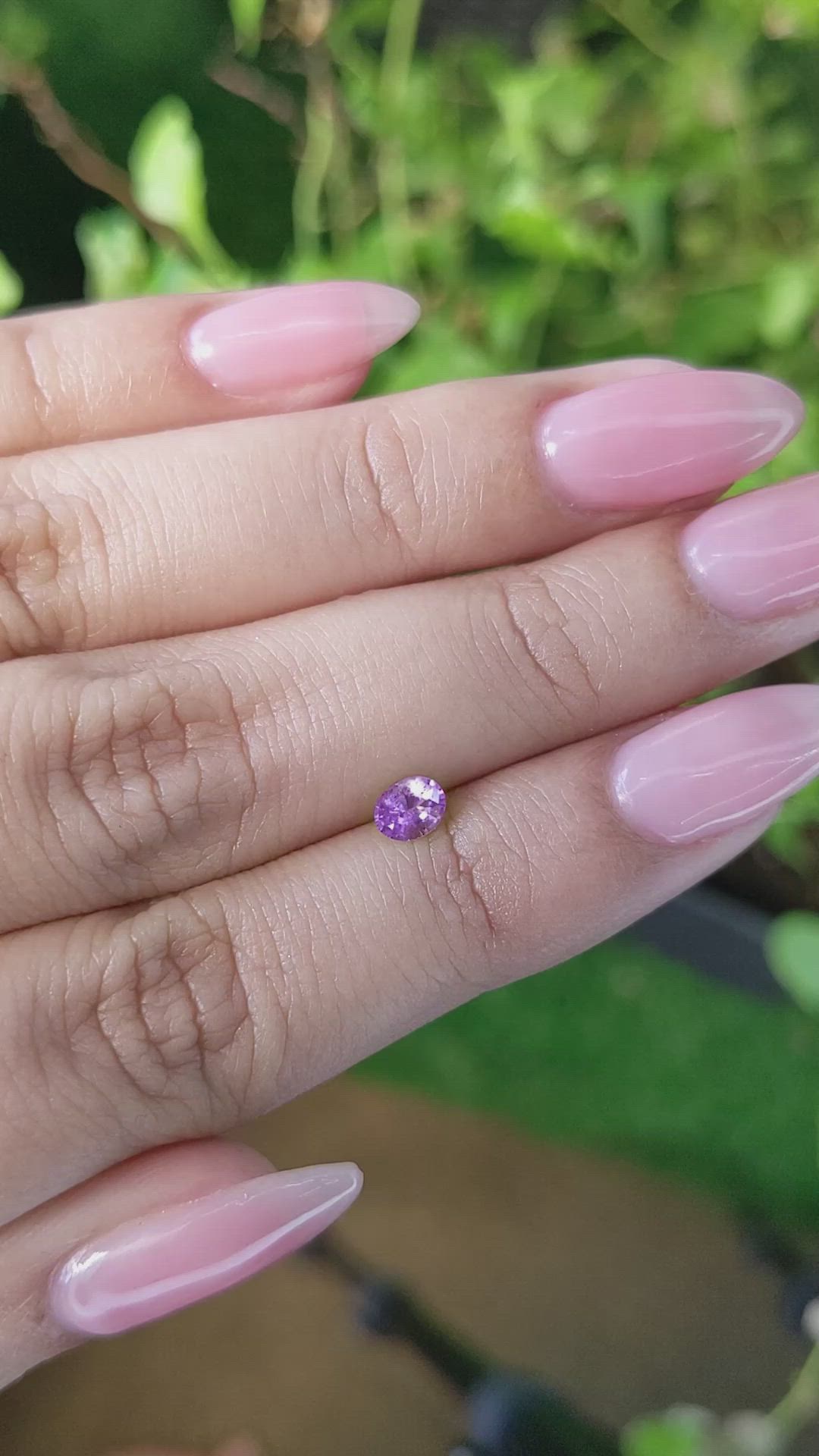 0.34 Ct. Purple Sapphire from Ceylon (Sri Lanka) Size Video