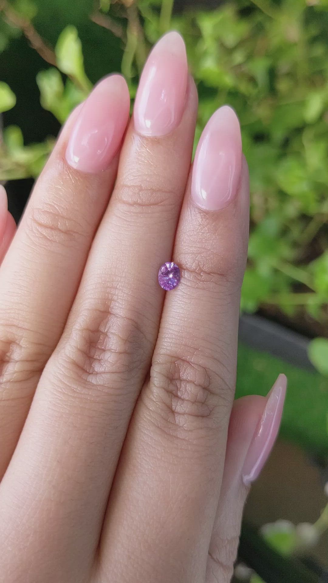 0.34 Ct. Purple Sapphire from Ceylon (Sri Lanka) Size Video