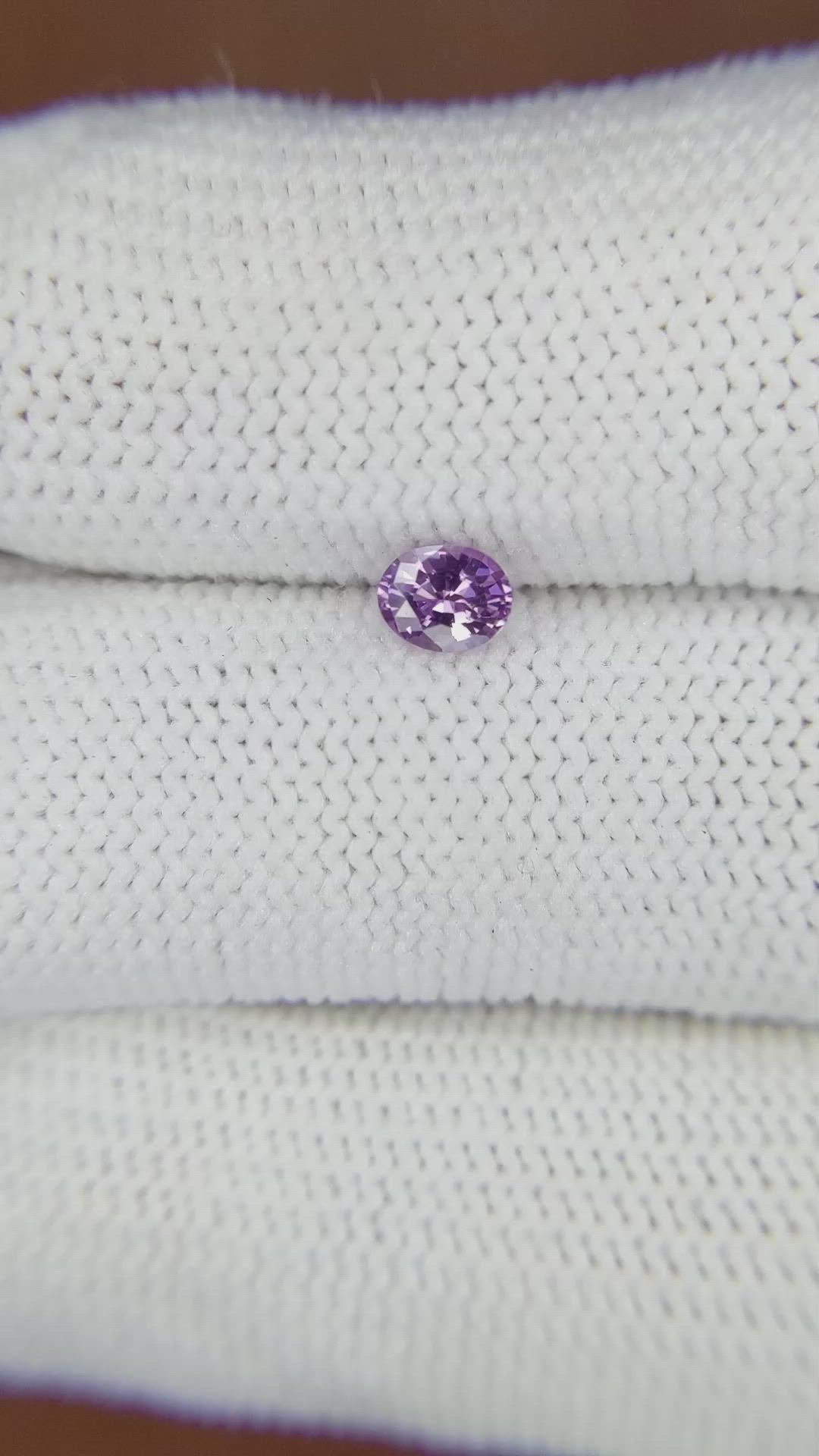 0.34 Ct. Purple Sapphire from Ceylon (Sri Lanka) Size Video