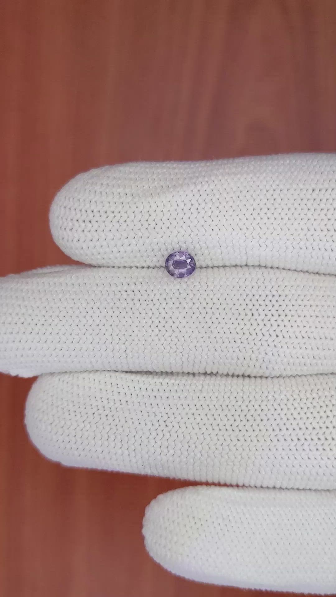 0.34 Ct. Bluish Purple Sapphire from Ceylon (Sri Lanka) Size Video