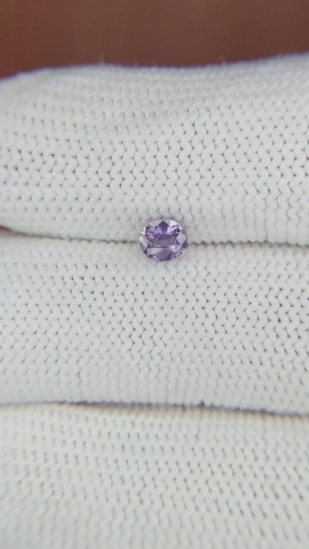 0.34 Ct. Bluish Purple Sapphire from Ceylon (Sri Lanka) Size Video