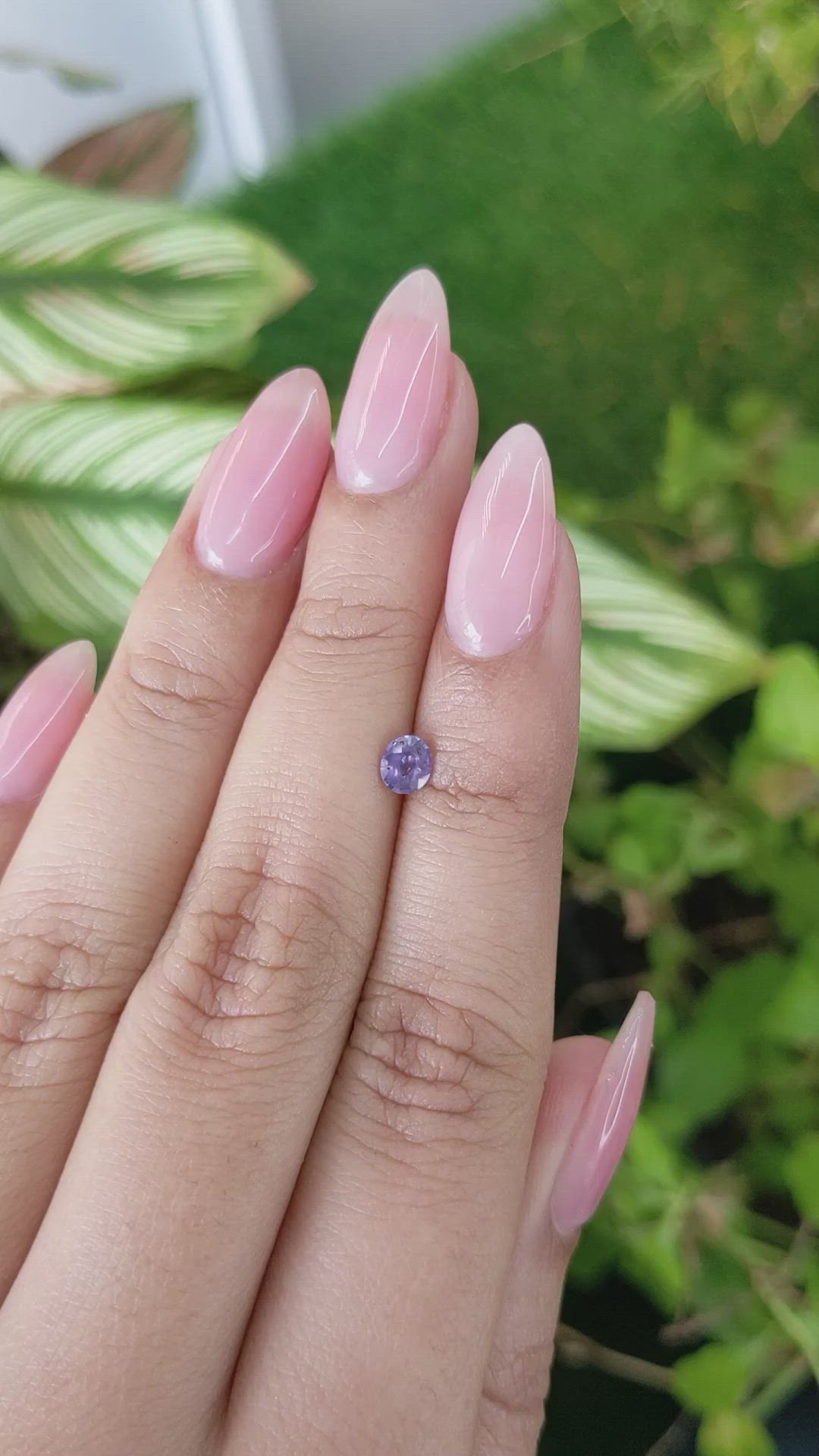 0.34 Ct. Bluish Purple Sapphire from Ceylon (Sri Lanka) Size Video