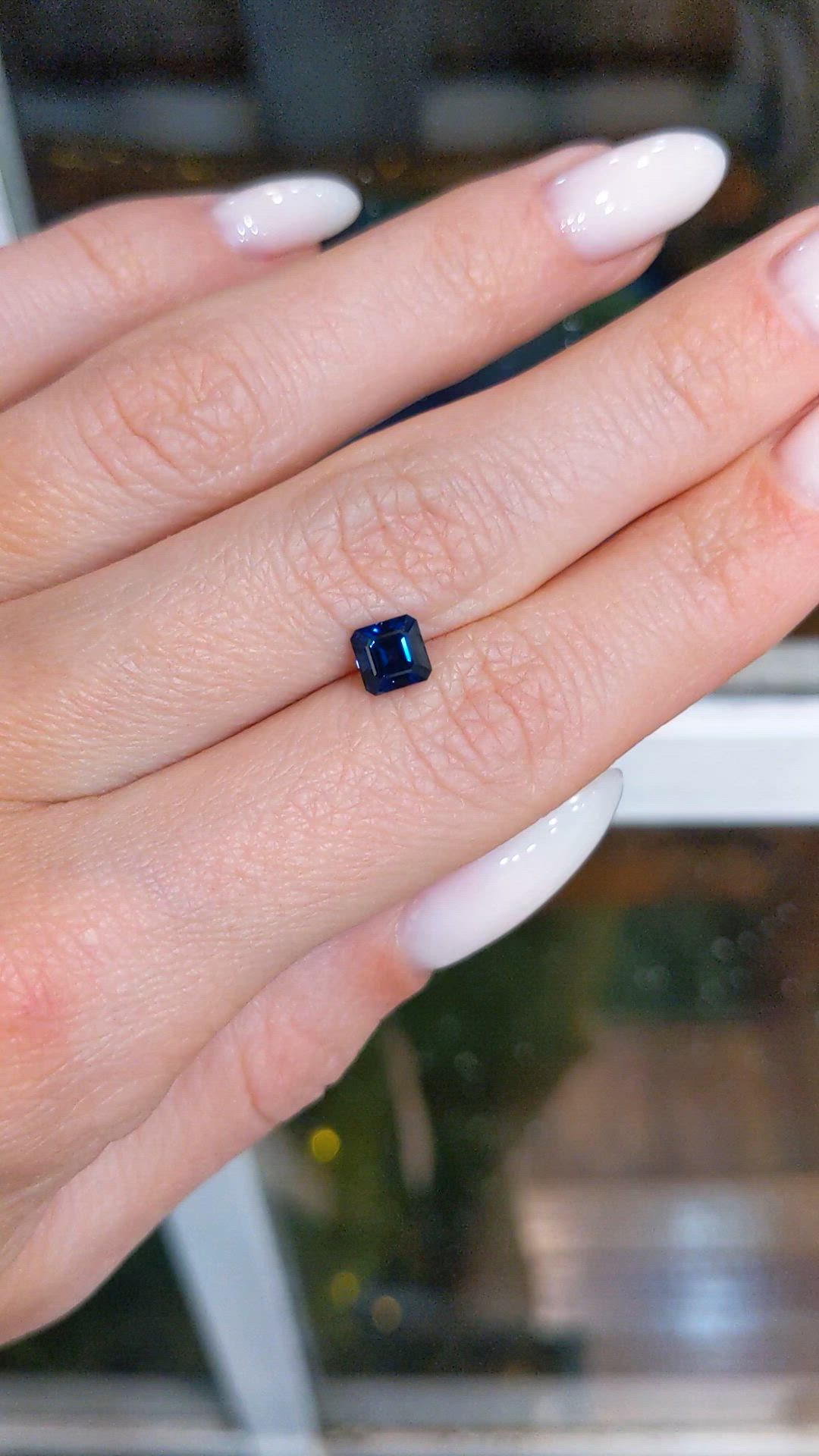 0.90 Ct. Blue Sapphire from Ceylon (Sri Lanka) Size Video