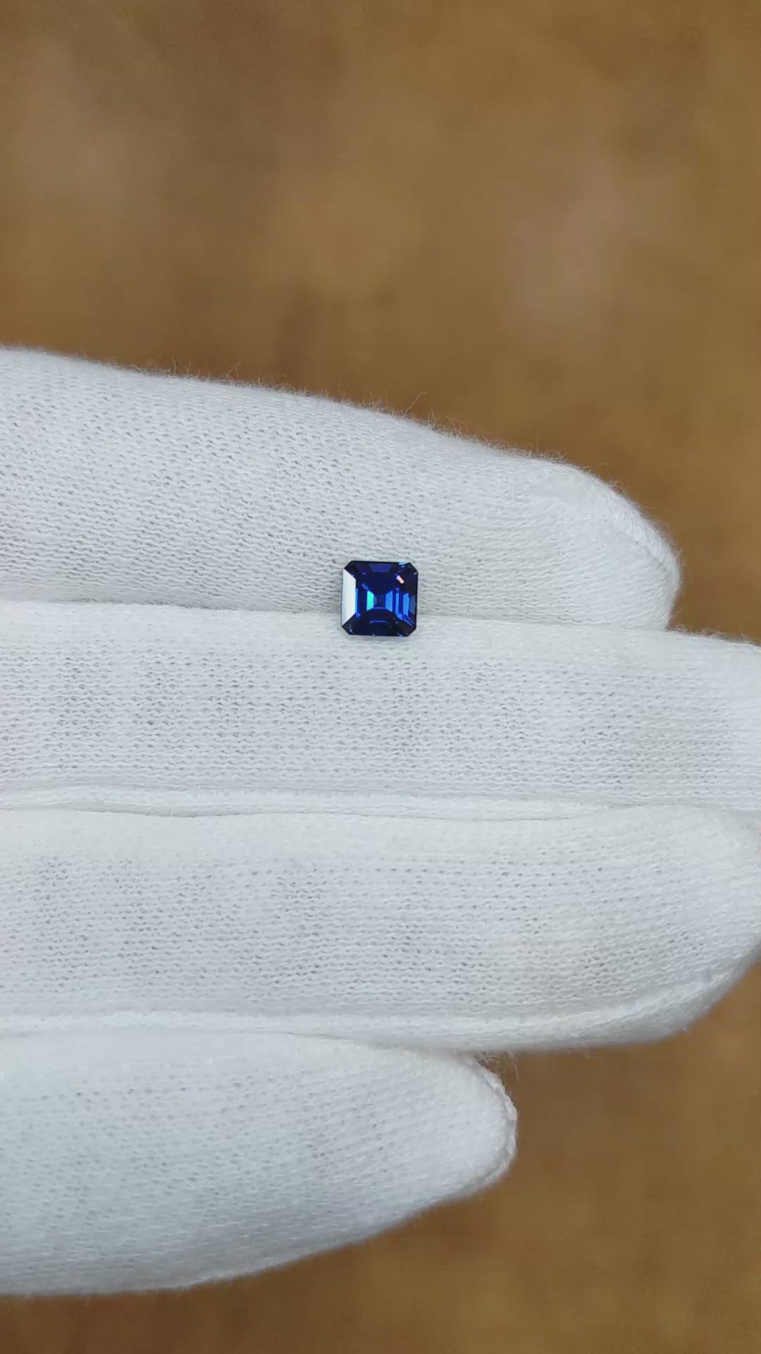 0.90 Ct. Blue Sapphire from Ceylon (Sri Lanka) Size Video