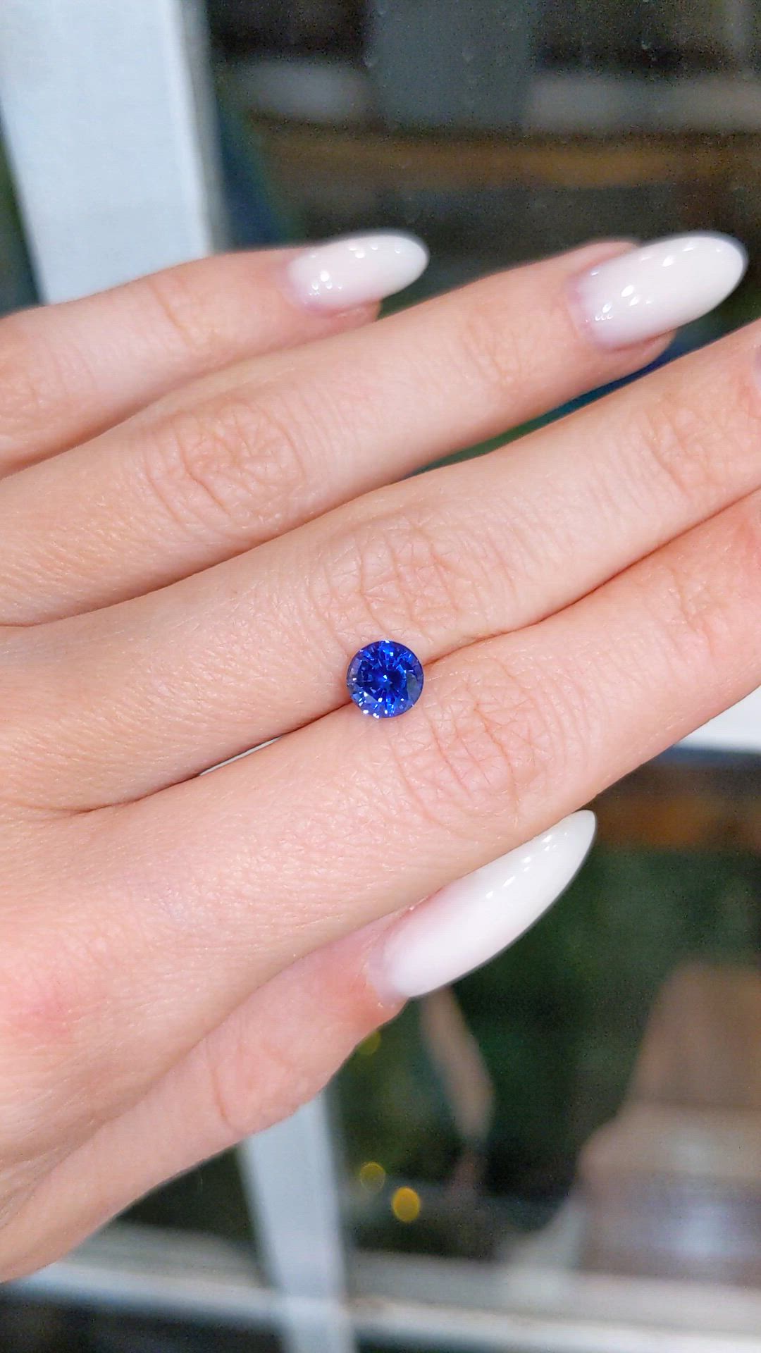 1.25 Ct. Blue Sapphire from Ceylon (Sri Lanka) Size Video