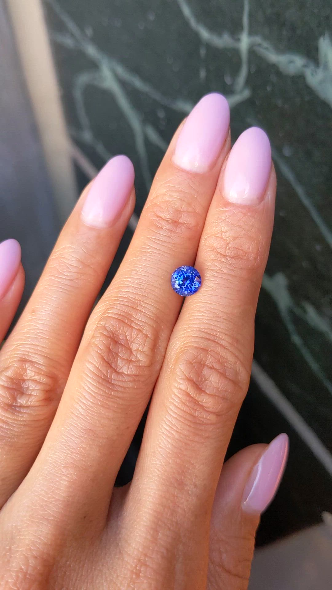 1.25 Ct. Blue Sapphire from Ceylon (Sri Lanka) Size Video