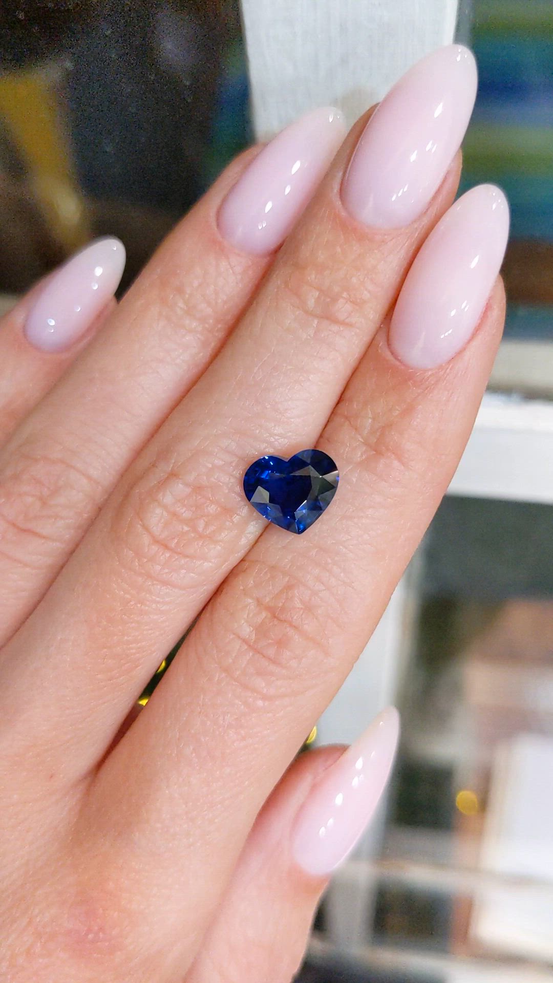 3.03 Ct. Blue Sapphire from Ceylon (Sri Lanka) Size Video