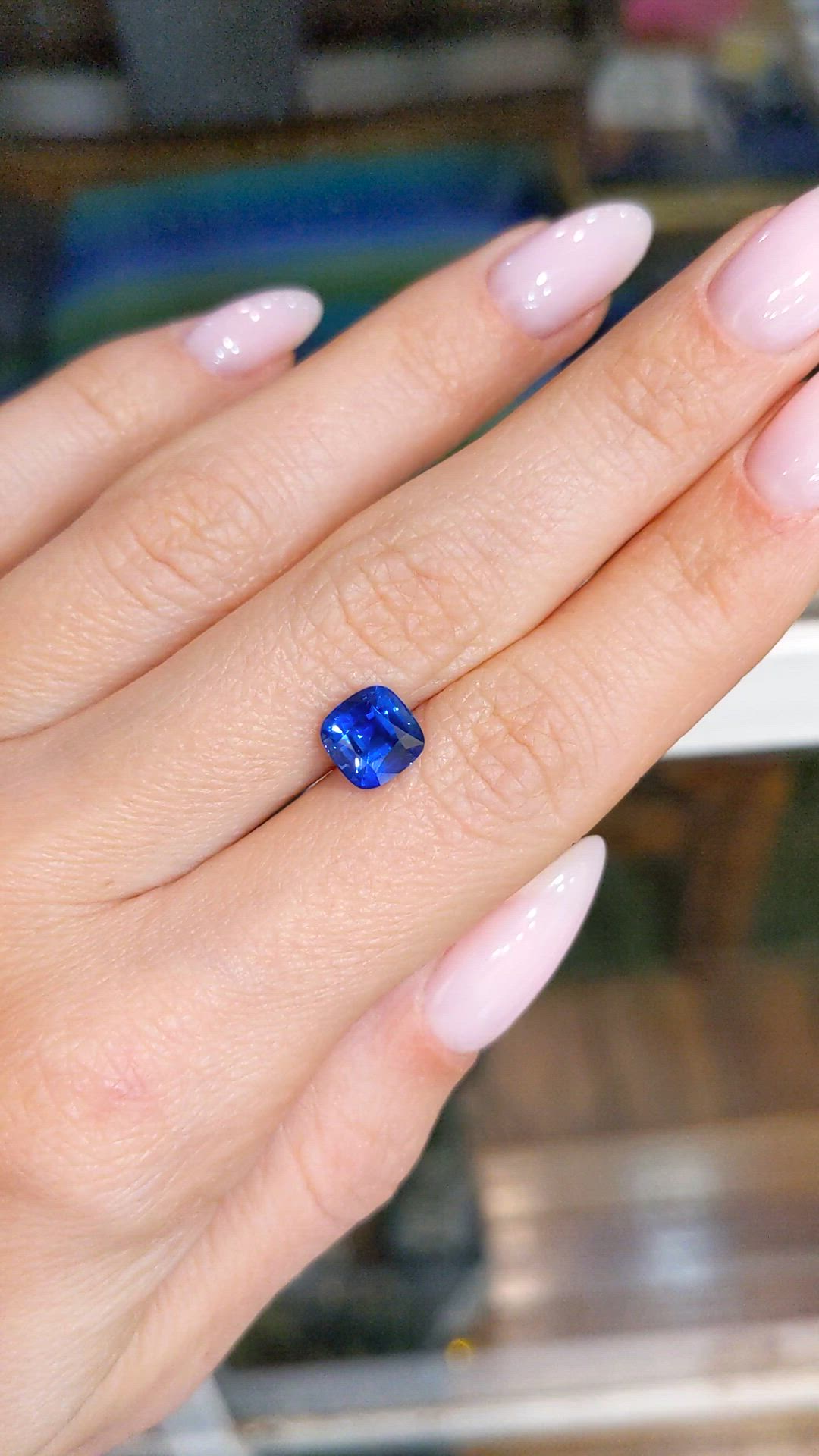 2.53 Ct. Blue Sapphire from Ceylon (Sri Lanka) Size Video