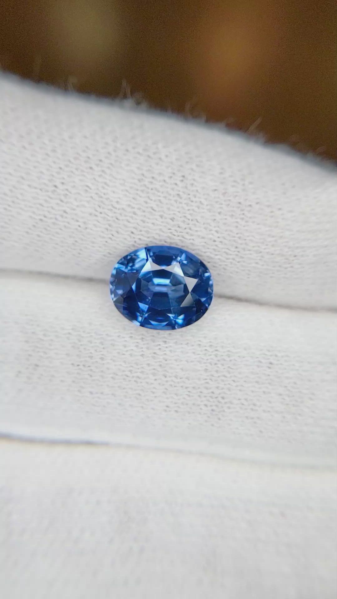 2.99 Ct. Blue Sapphire from Ceylon (Sri Lanka) Size Video