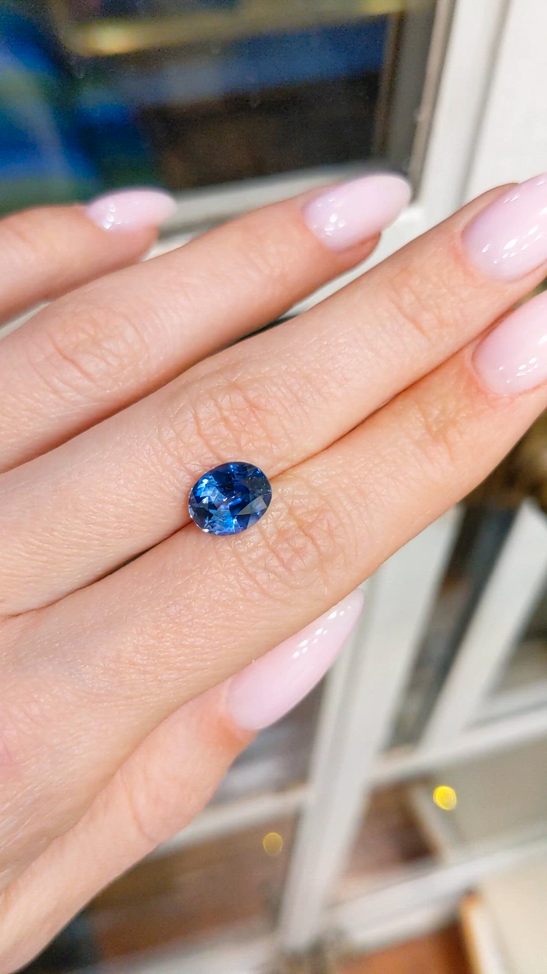 2.99 Ct. Blue Sapphire from Ceylon (Sri Lanka) Size Video