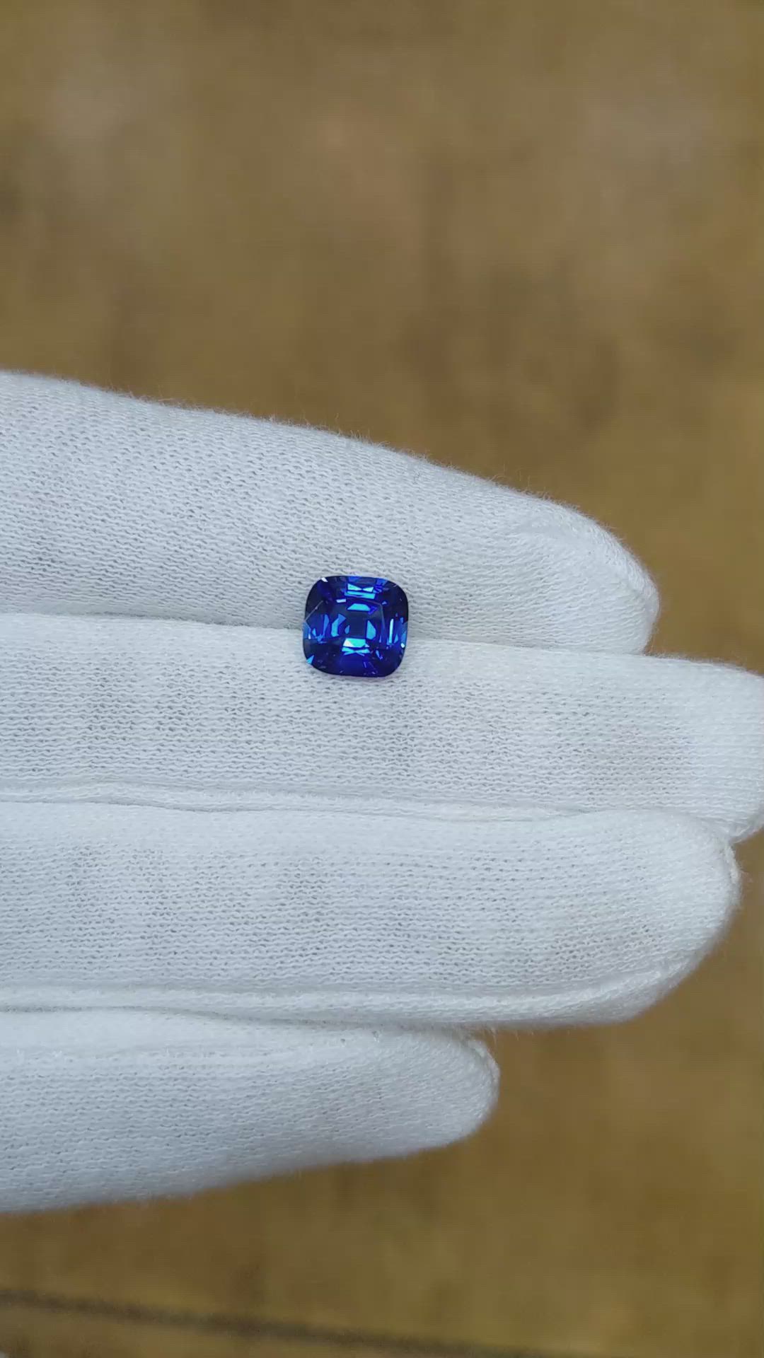 2.32 Ct. Blue Sapphire from Ceylon (Sri Lanka) Size Video